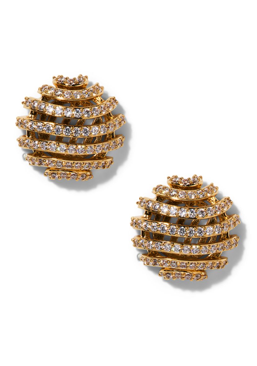Pisa Open Pavé Stud Earrings