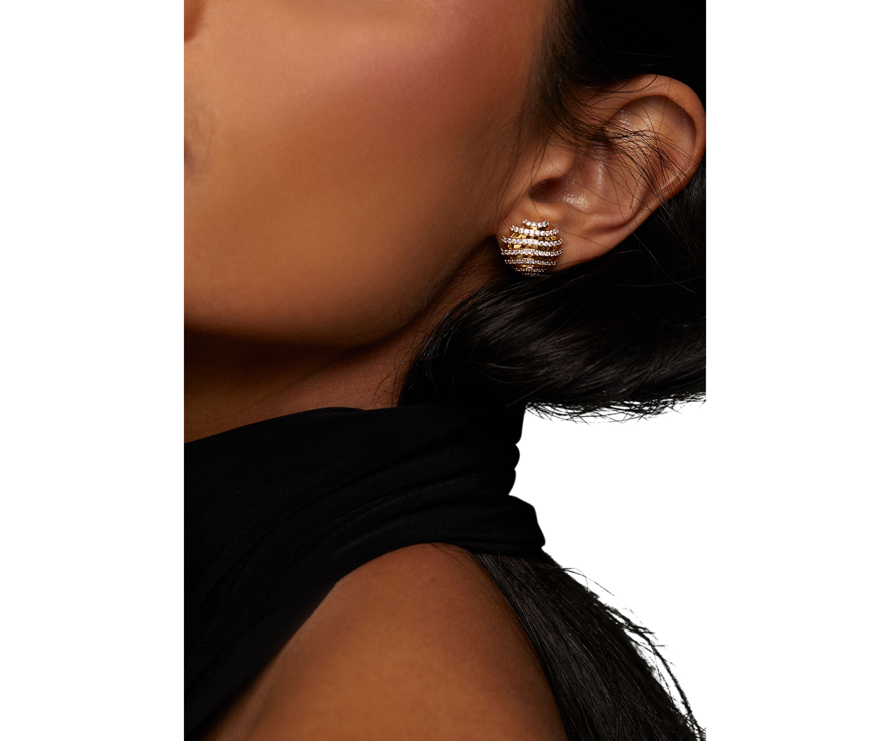 Pisa Open Pavé Stud Earrings