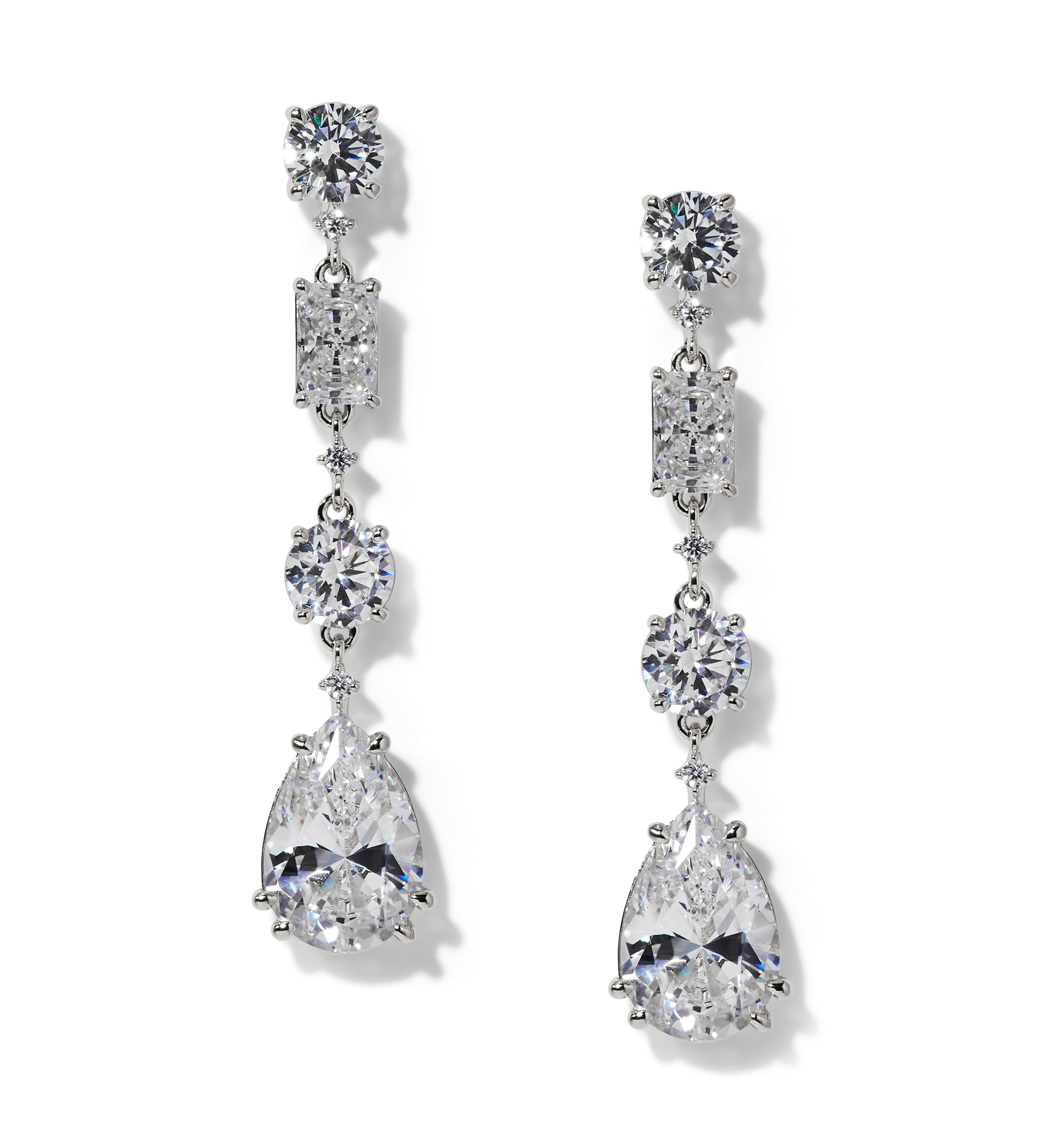 Everleigh Linear Pear Drop Earrings