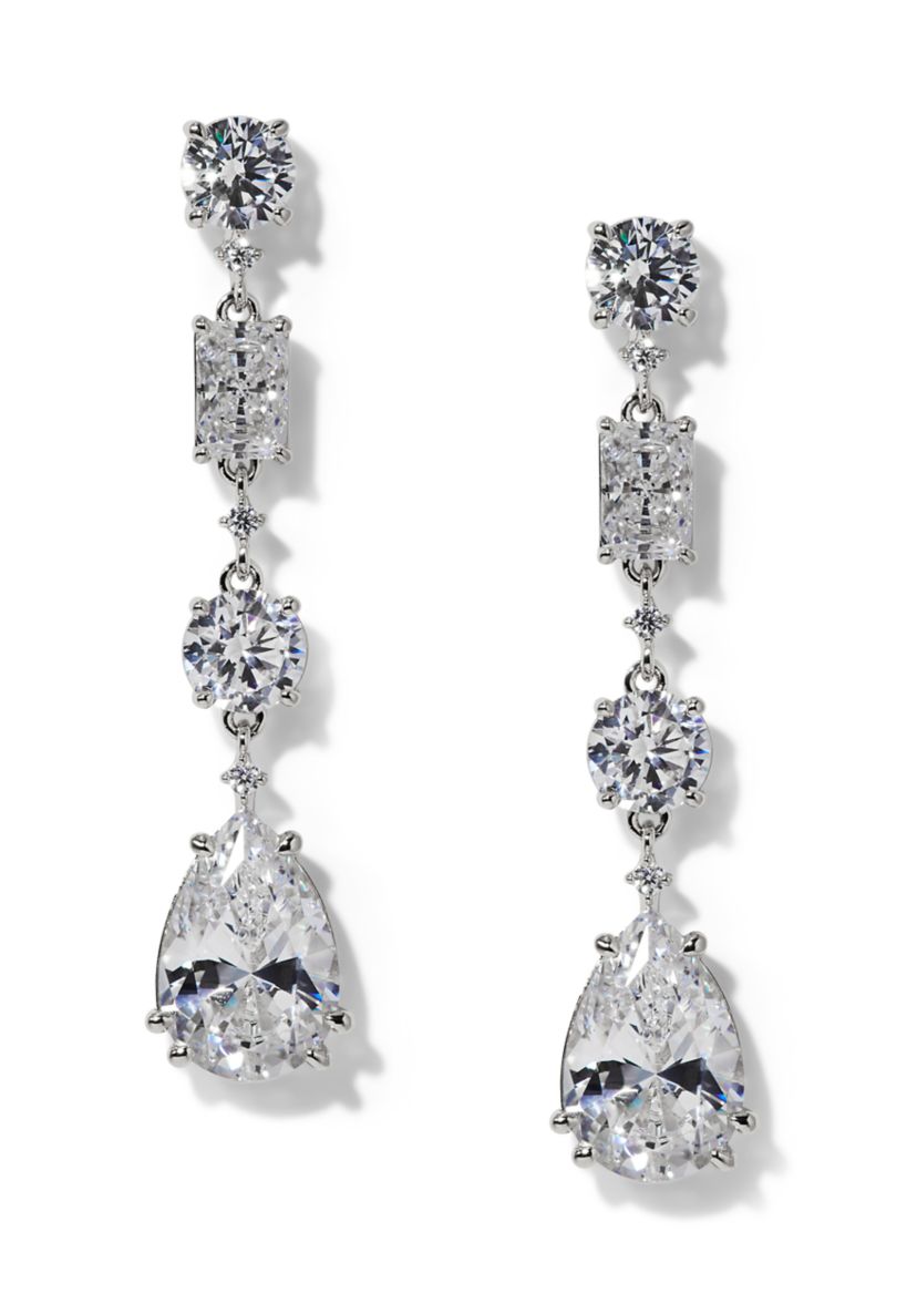 Everleigh Linear Pear Drop Earrings