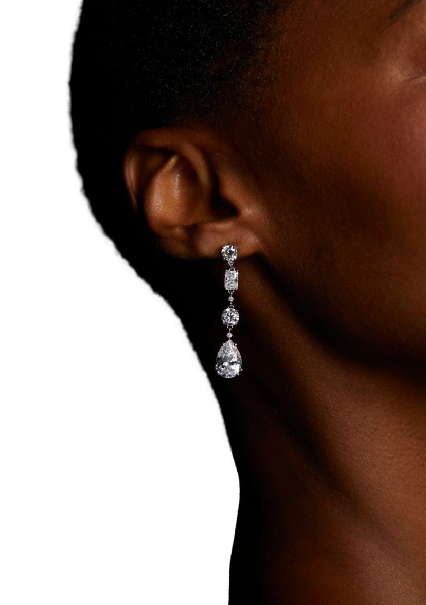 Everleigh Linear Pear Drop Earrings