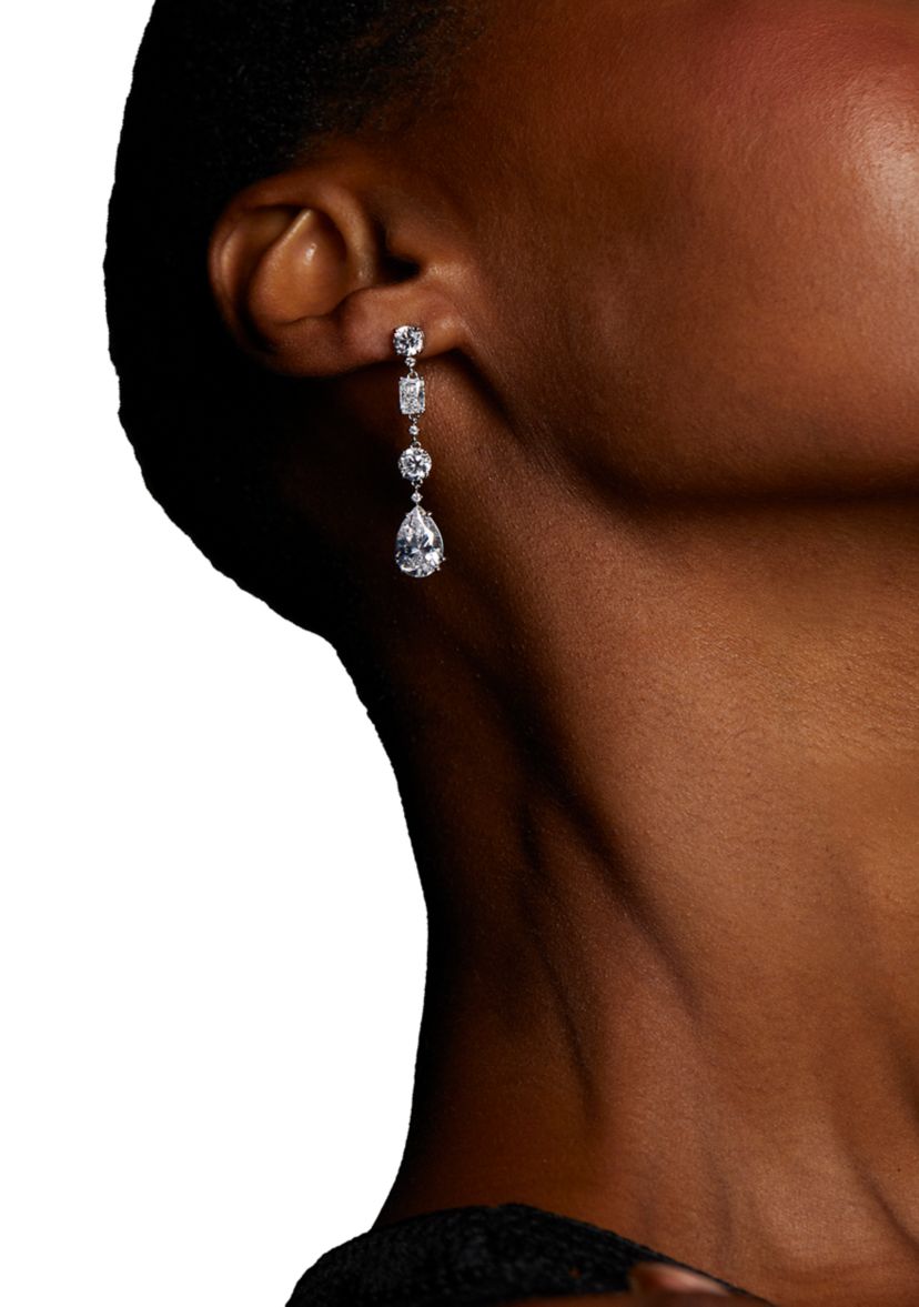 Everleigh Linear Pear Drop Earrings