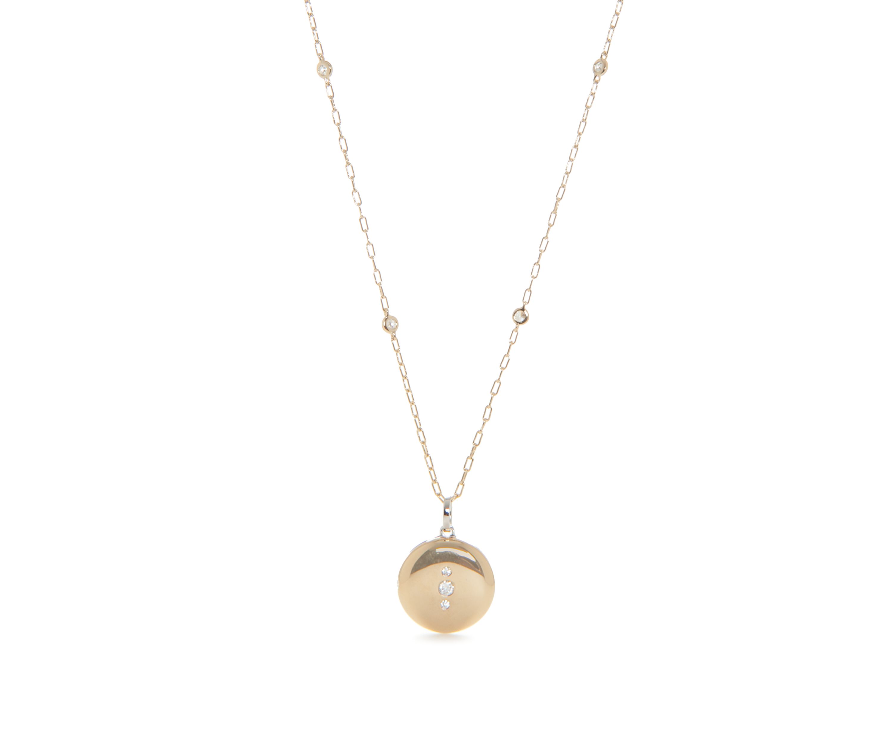 2 Way Circle Pendant Necklace