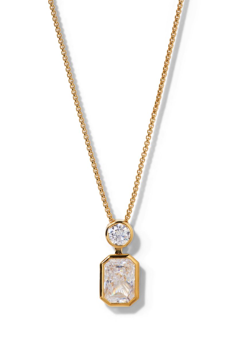 Brooklyn Slider Emerald Cubic Zirconia Pendant Necklace