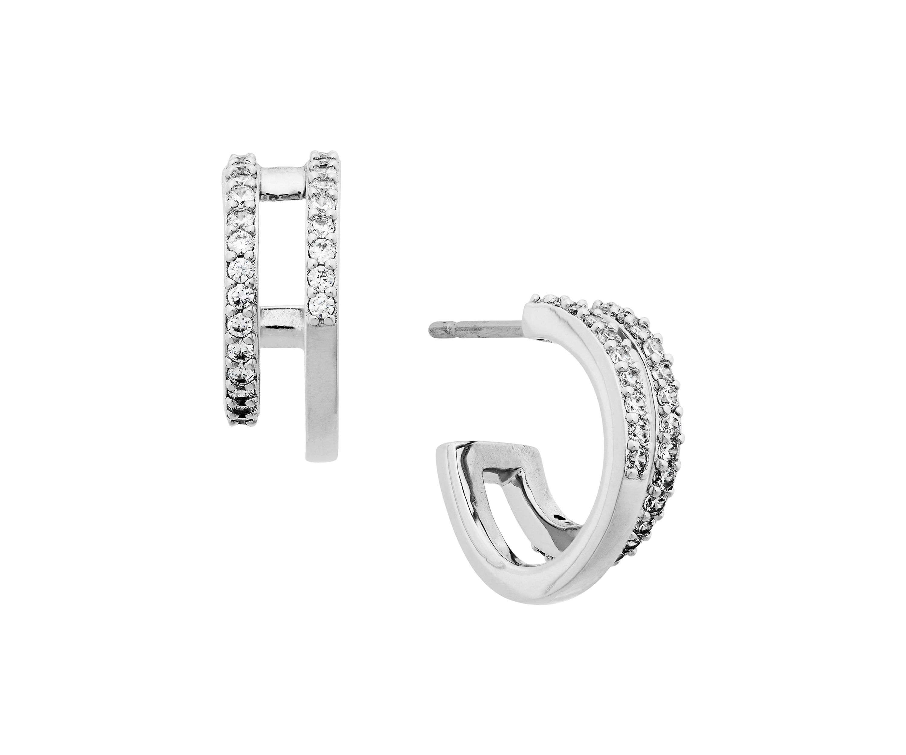 Faux Double Hoop Earrings