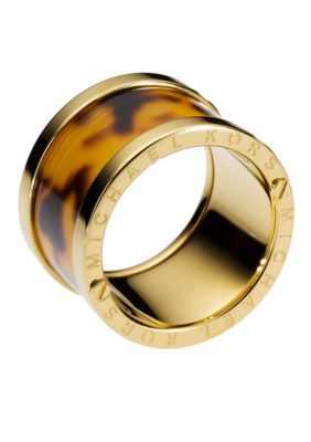 Michael Kors Tortoise Acetate Barrel Ring | belk