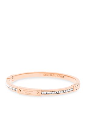 Michael Kors Rose Gold Tone Logo Push Button Bracelet Belk