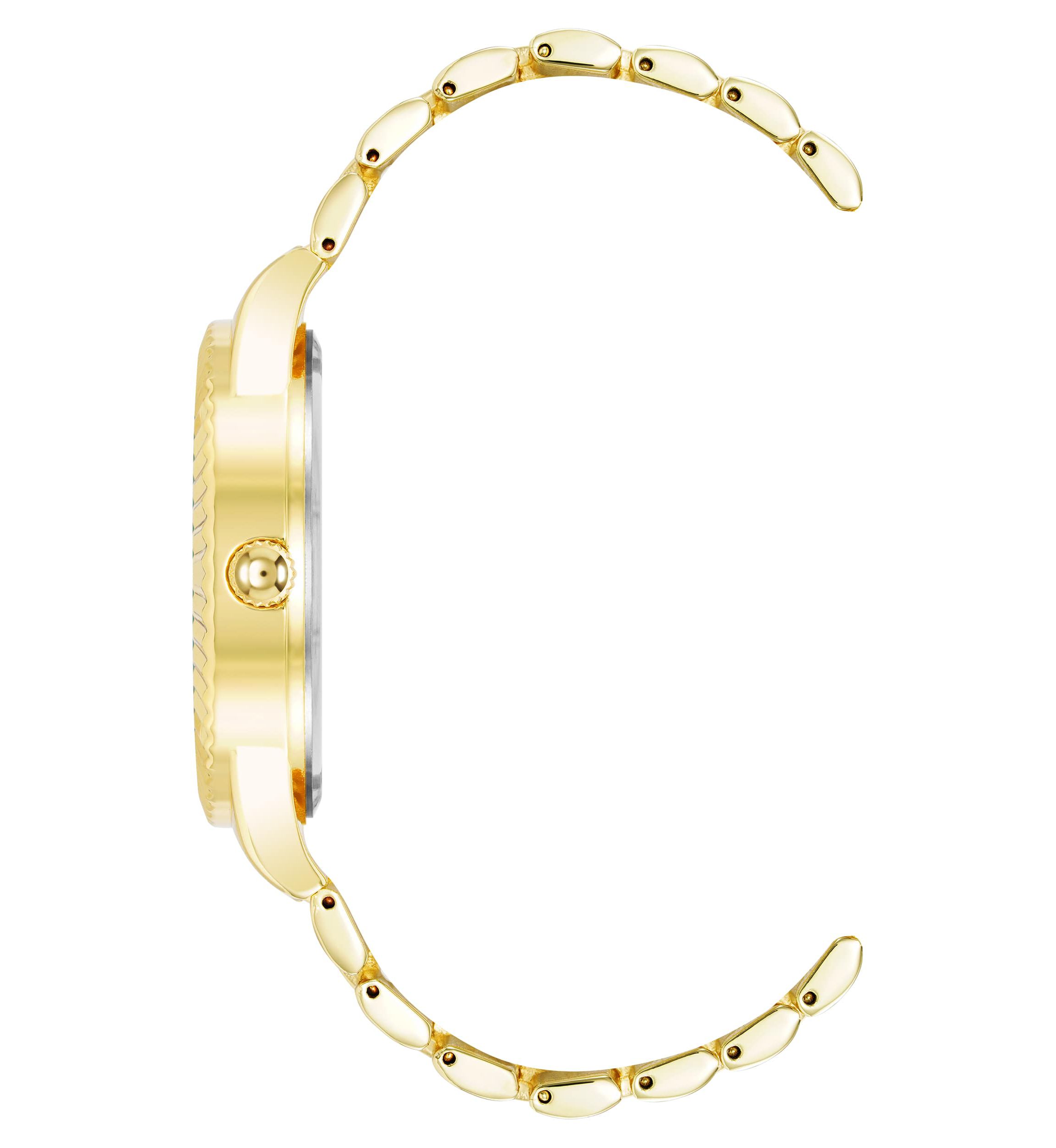 Steve Madden Mens Coin Edge Gold-Tone Alloy Metal Watch, 44mm