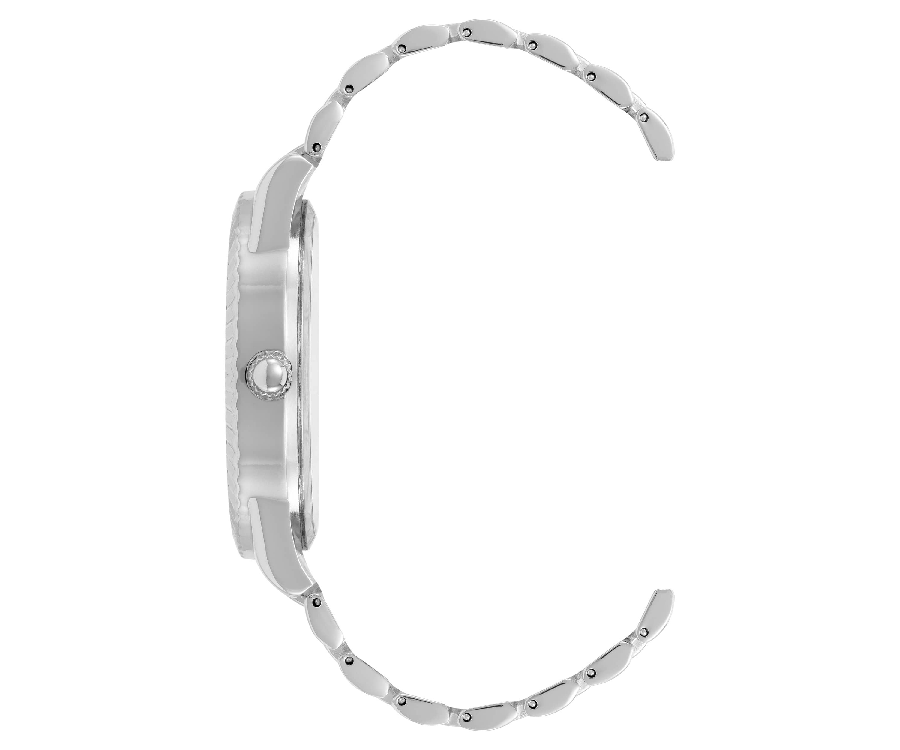 Steve Madden Mens Coin Edge Turquoise and Silver-Tone Alloy Metal Watch, 44mm
