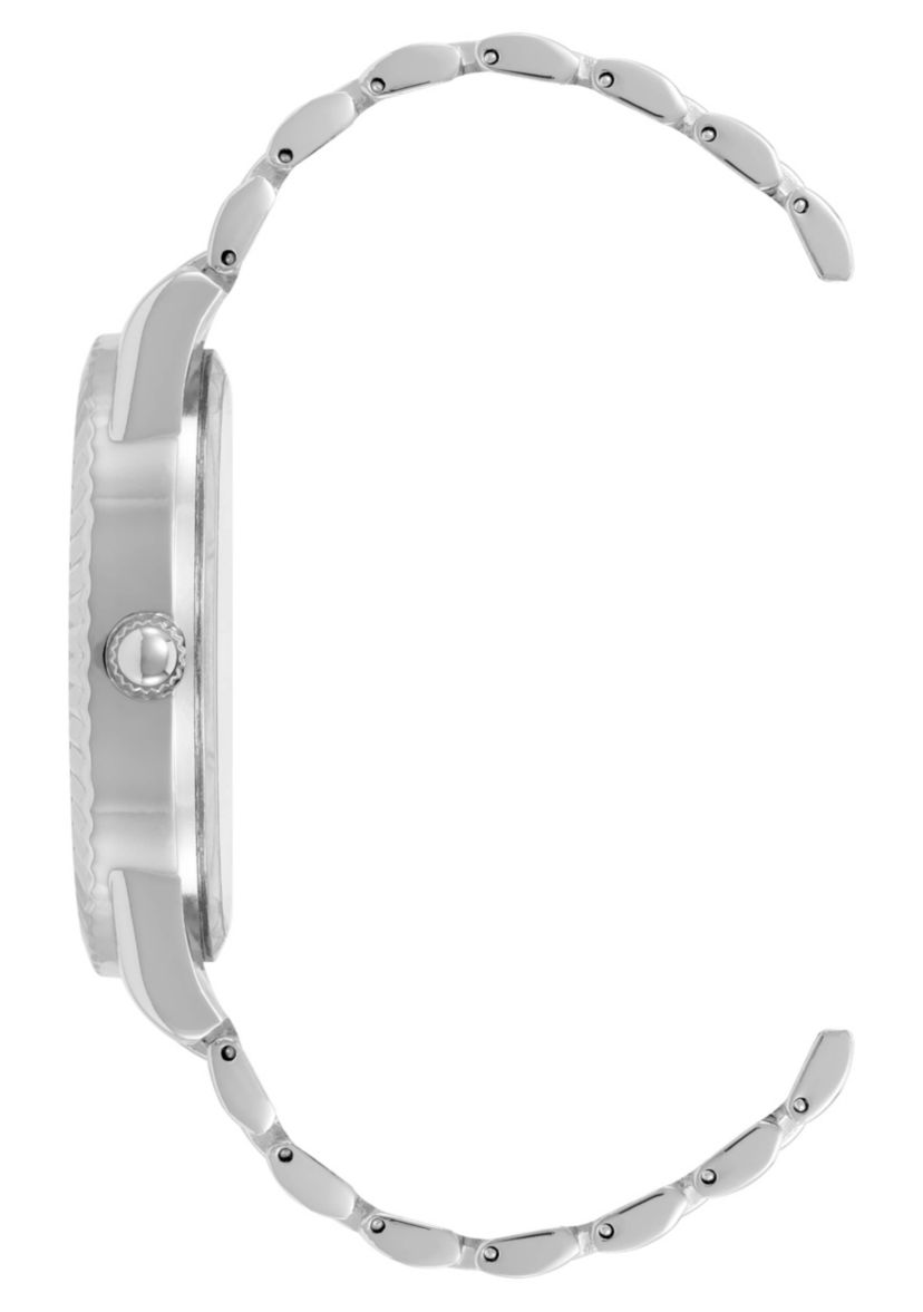Steve Madden Mens Coin Edge Turquoise and Silver-Tone Alloy Metal Watch, 44mm