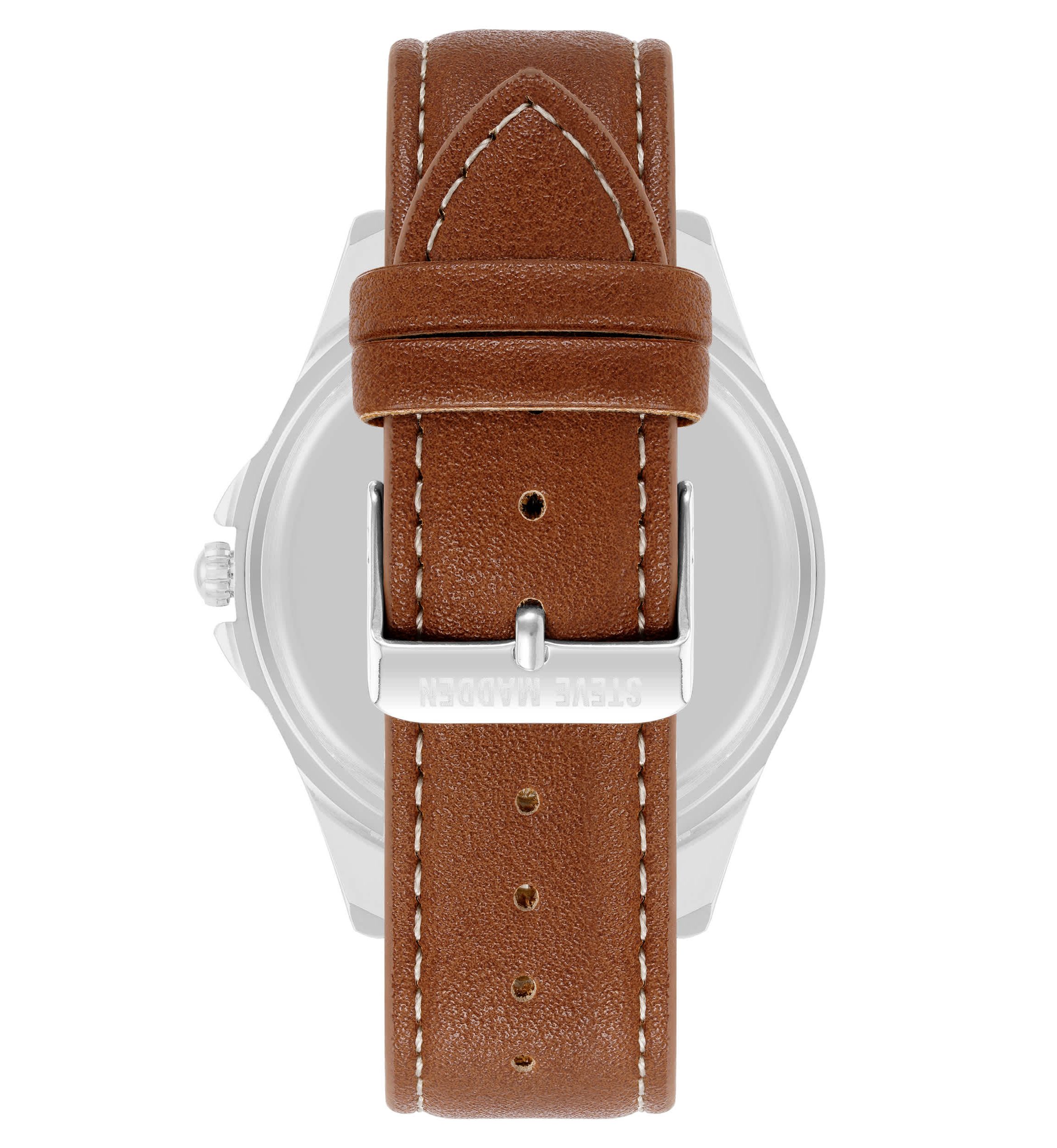 Steve Madden Mens Satch Brown Shoes (NWT) Mens Steve Madden Gold Tone Brown Leather Band Analog Watch  main image 3