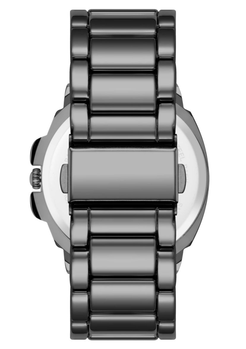 Steve Madden Mens Polished Black Alloy Metal Watch, 45mm