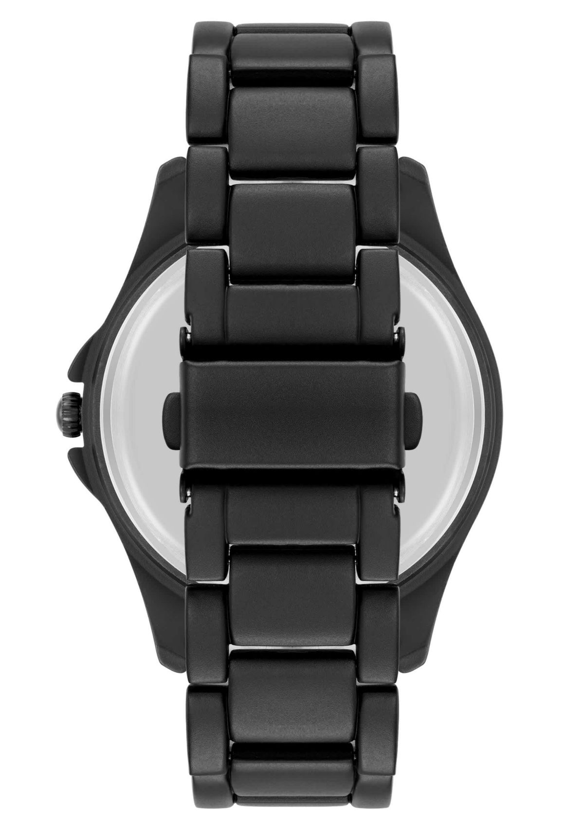 Steve Madden Mens Detailed Champagne and Black Alloy Metal Watch, 45mm