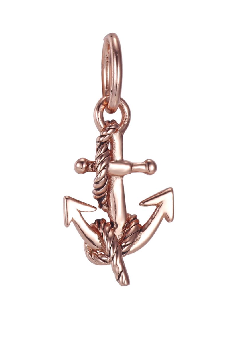 Southern Charm Sterling Silver and Rose Gold Anchor Charm 