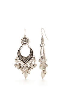 Ruby Rd Silver-Tone Chandelier Drop Earrings | belk