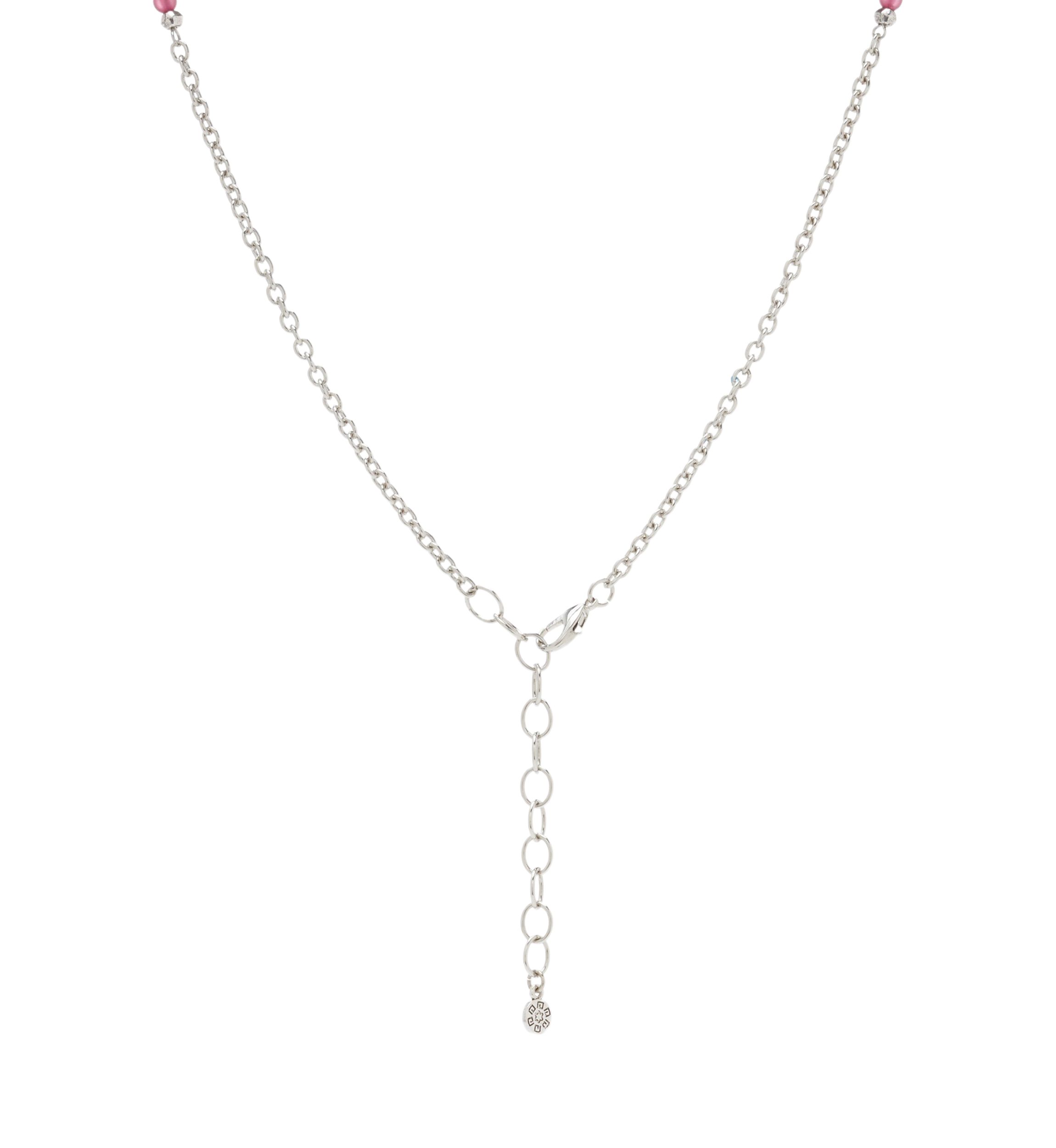 Short Double Round Disc Pendant Necklace