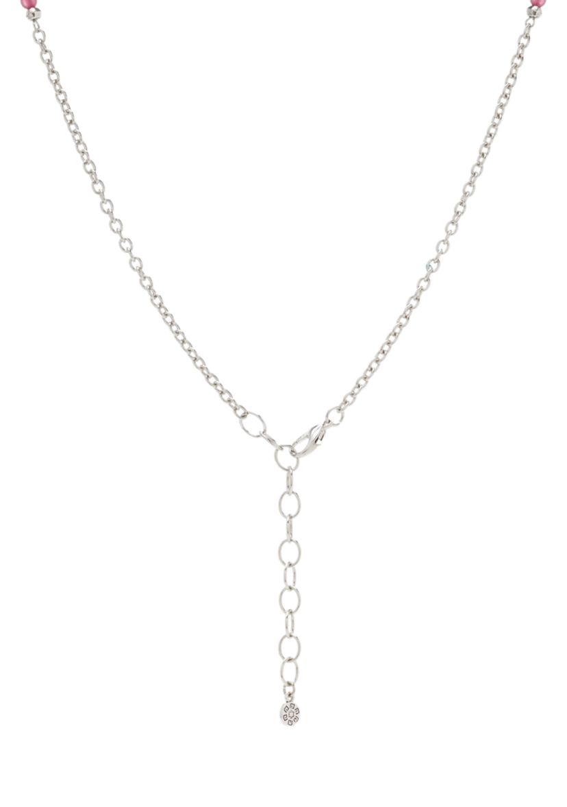 Short Double Round Disc Pendant Necklace