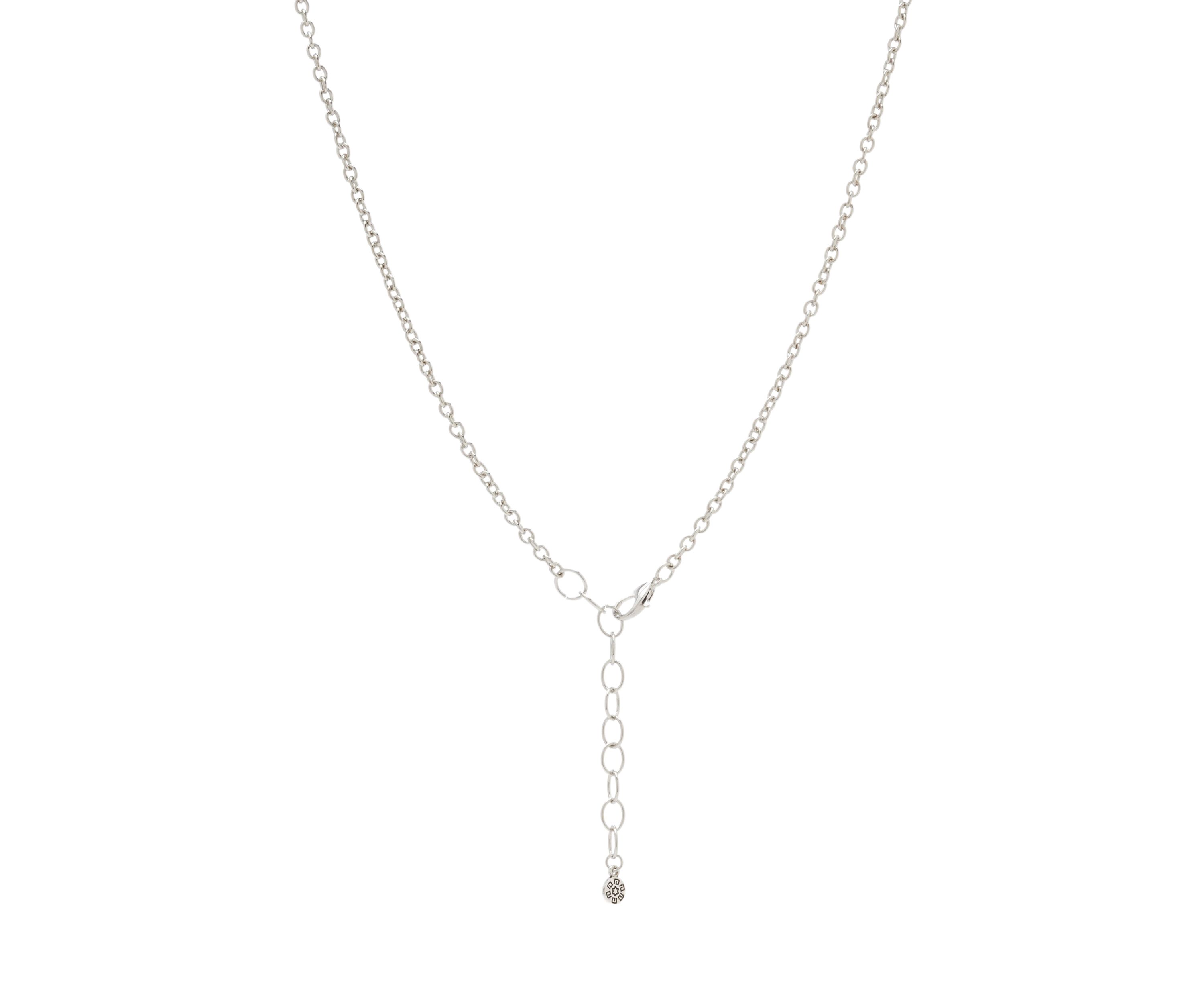 Silver Tone Shaky Bead Drop Necklace