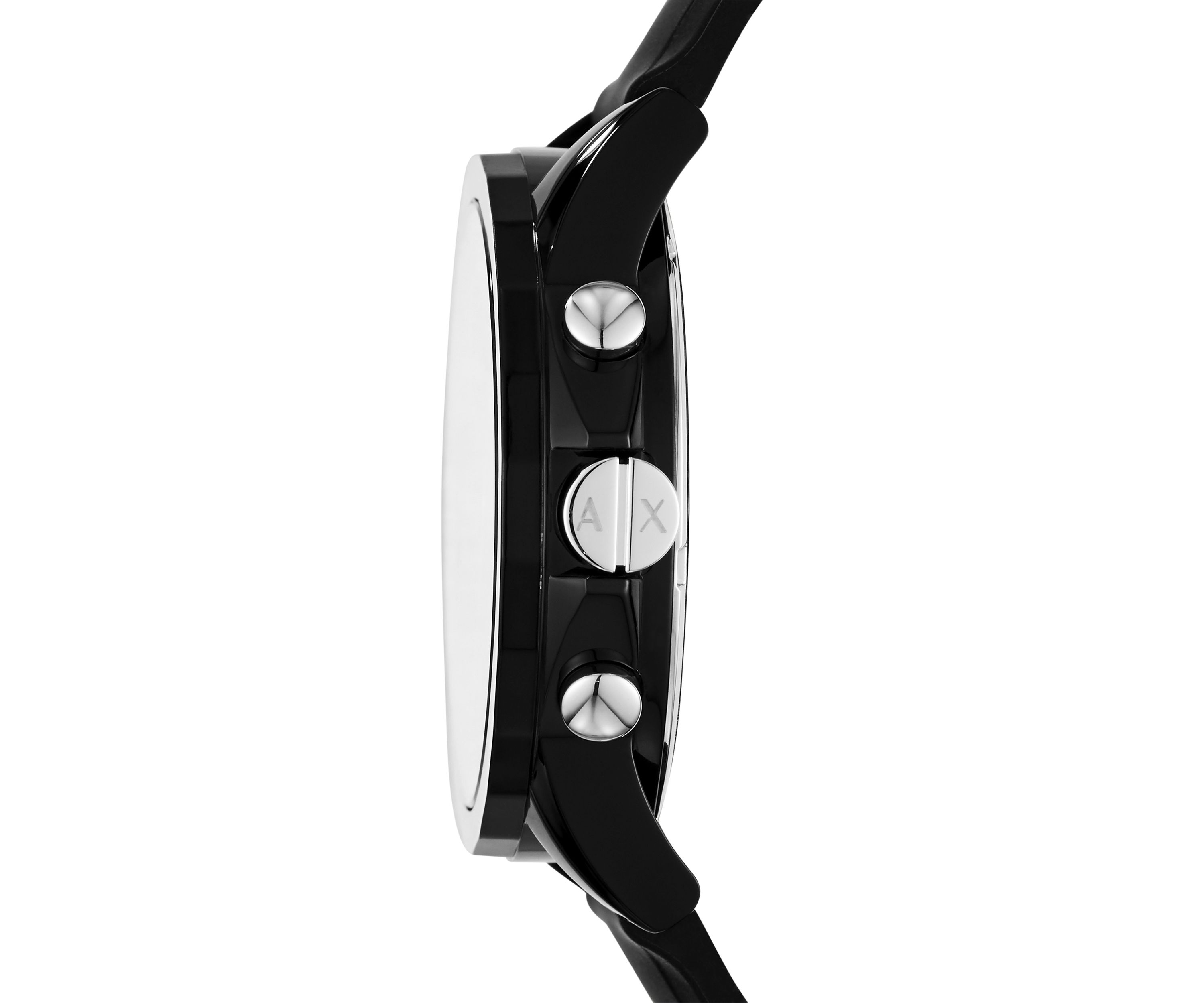 Chronograph Black Silicone Watch