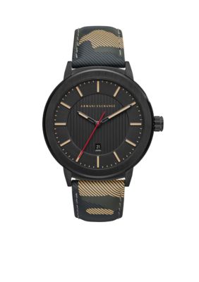 Armani Exchange AX Men's Street Camo Leather Watch | belk