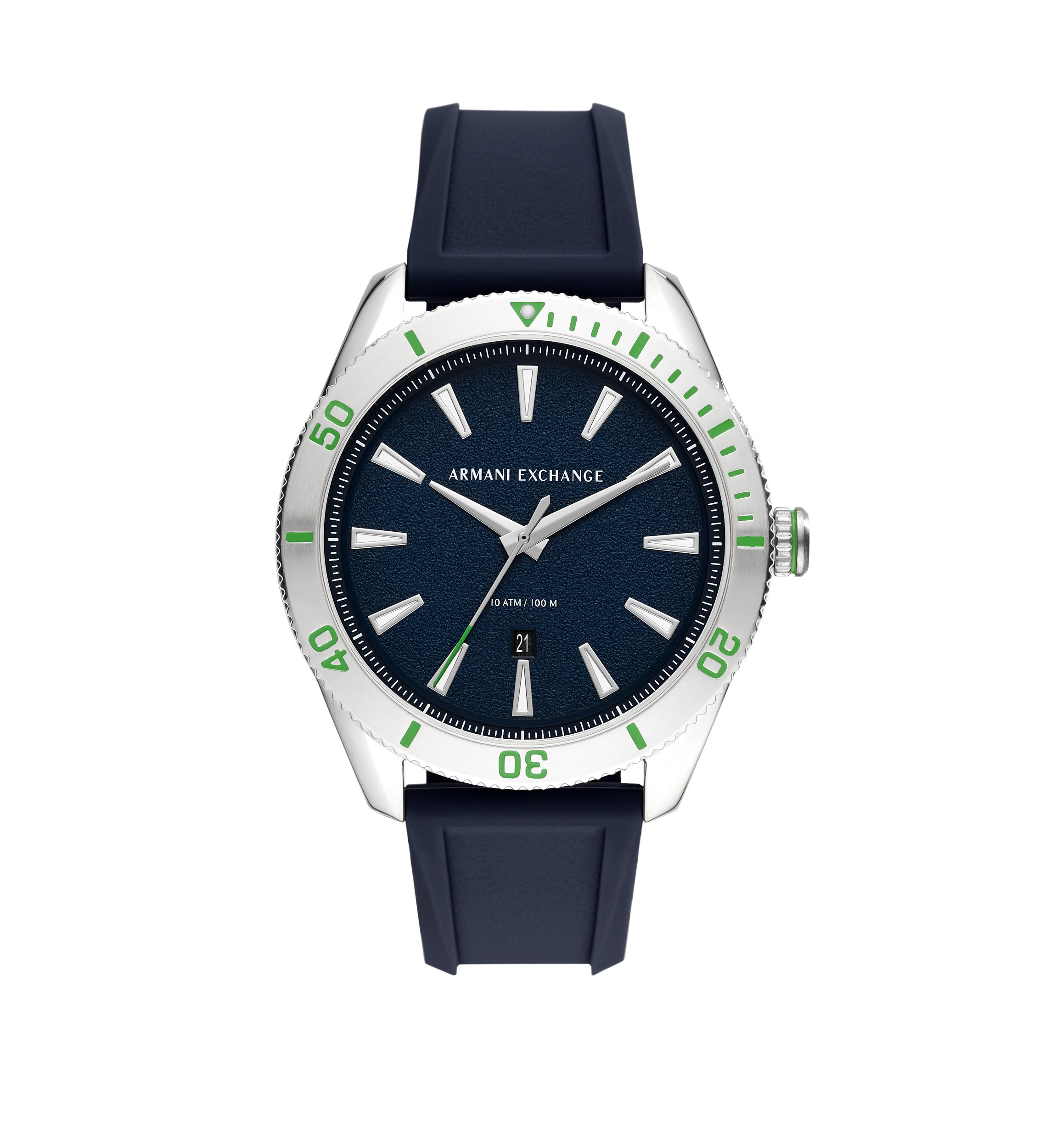 3-Hand Blue Silicone Watch