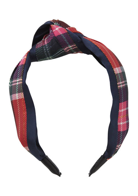 Crown & Ivy™ Plaid Knotted Headband