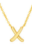 Gold Tone Cross Necklace 