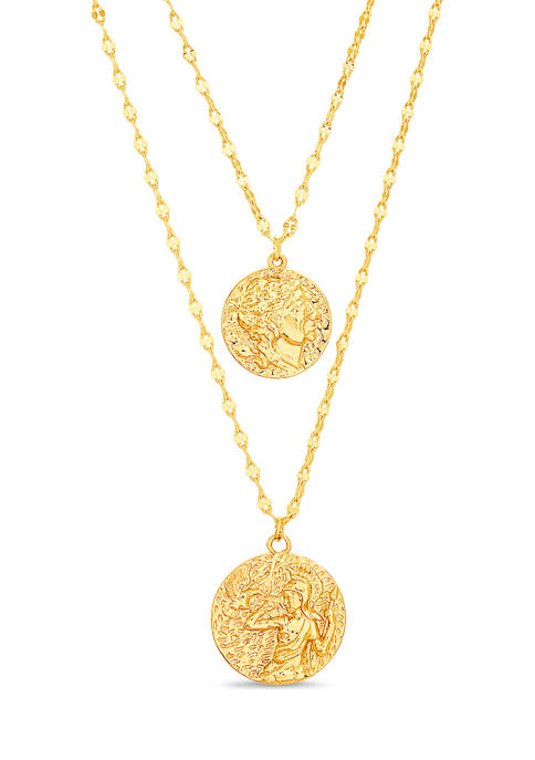 Belk Silverworks Layered Coin Necklace