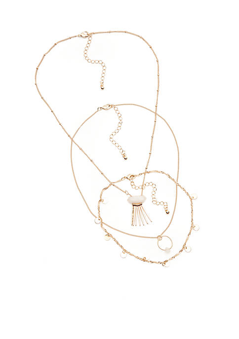 Belk 3-Piece Layered Choker Necklace