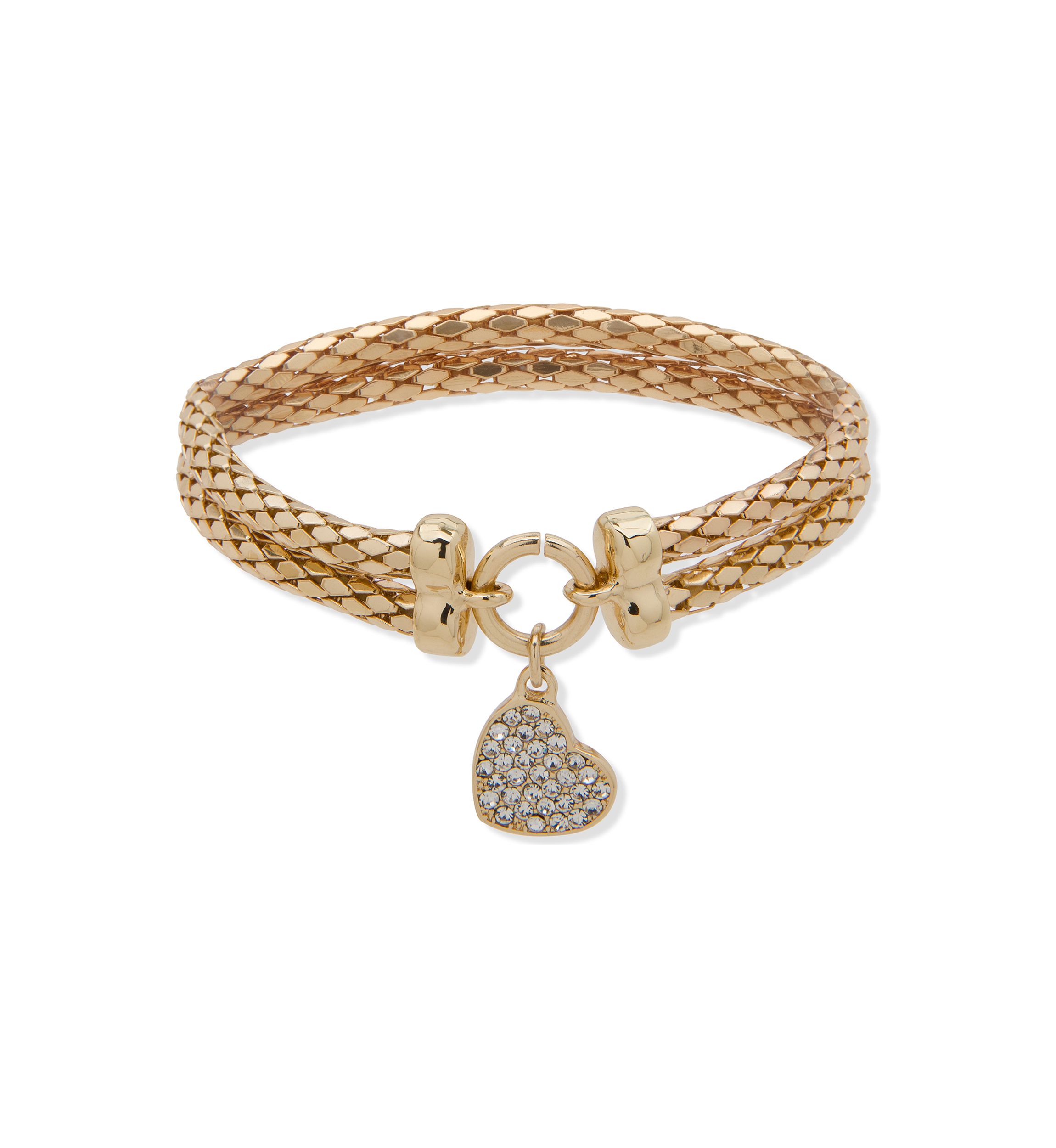 Popcorn Heart Charm Bracelet