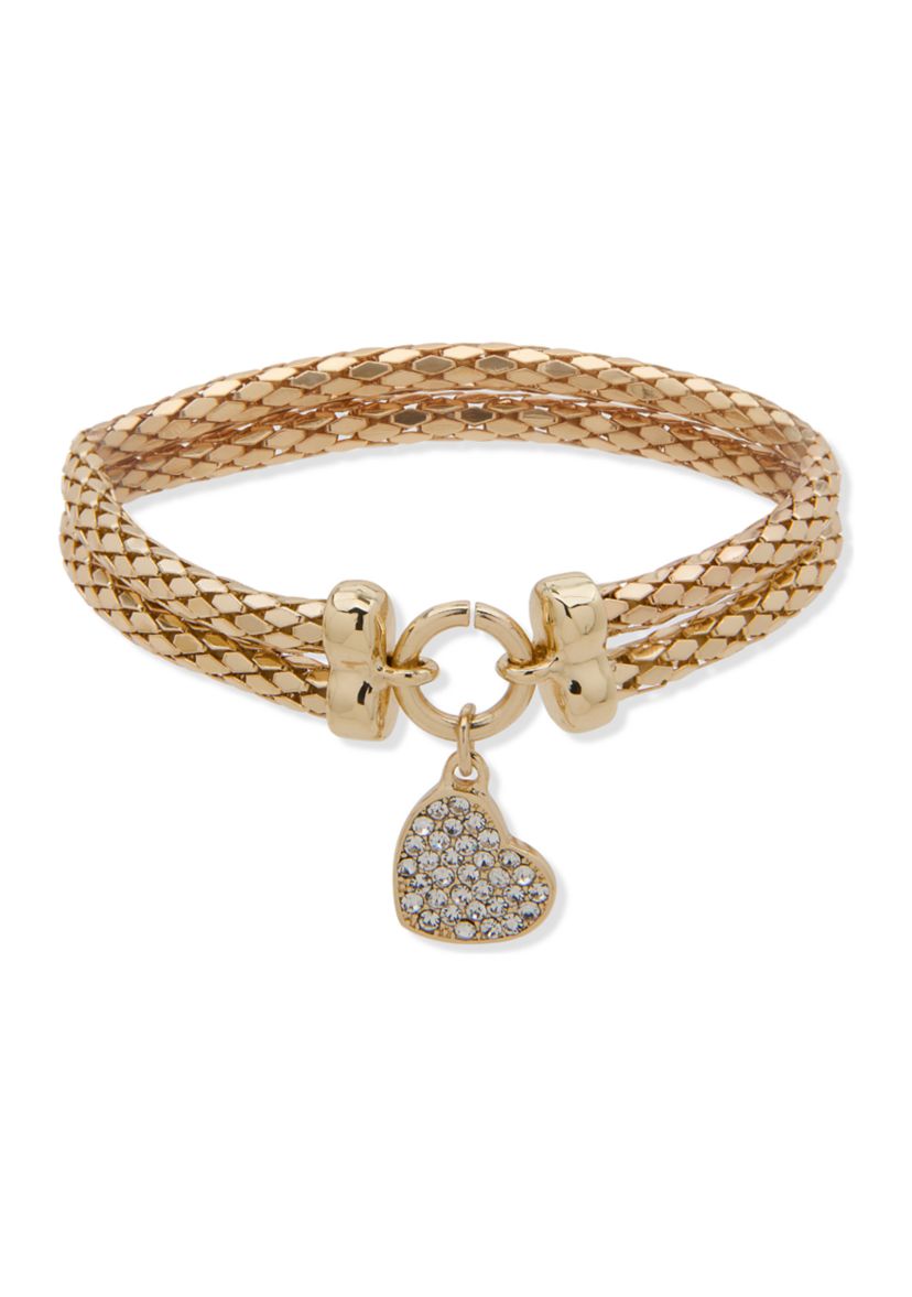 Popcorn Heart Charm Bracelet