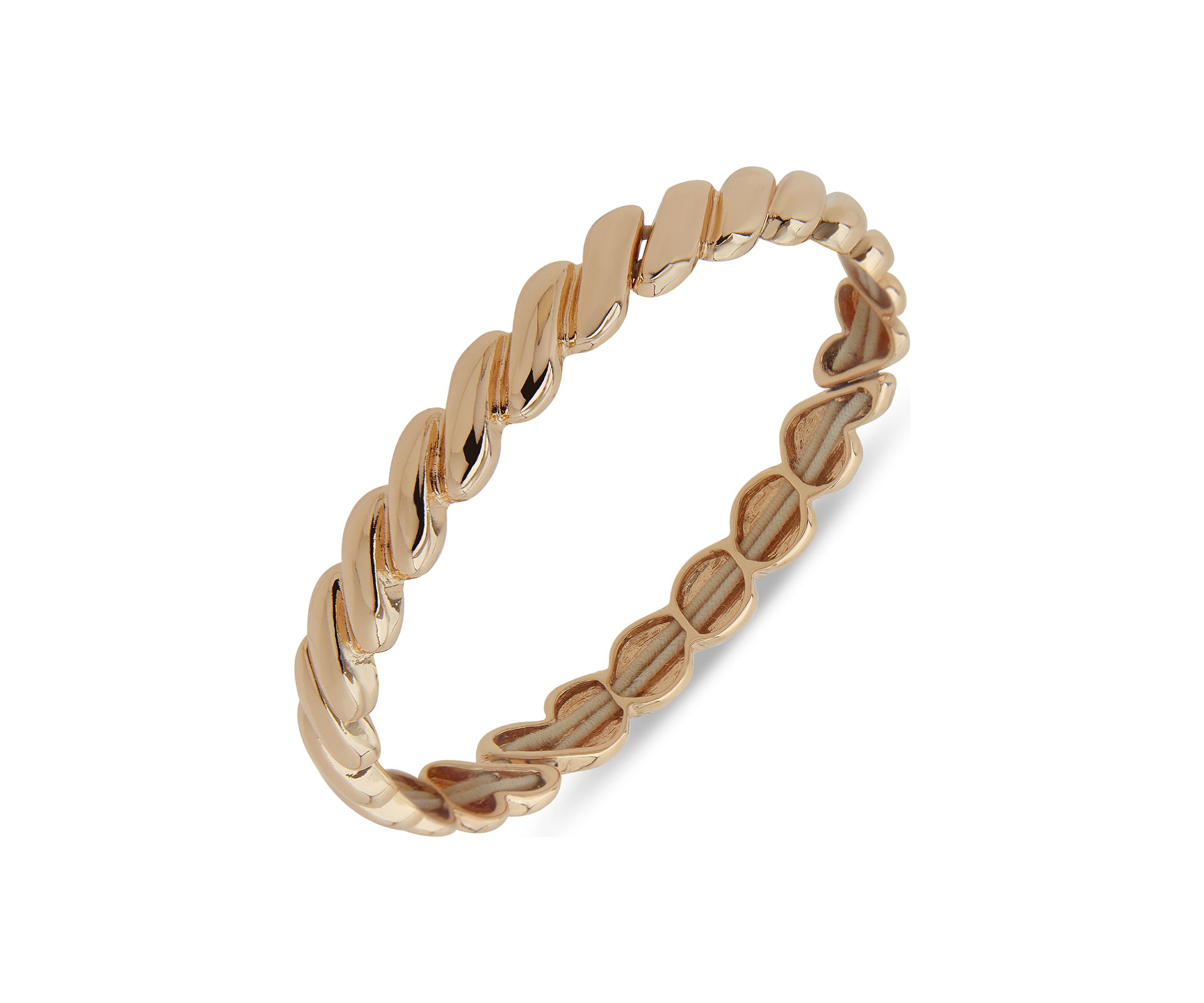 Gold Tone Twisted Stretch Bracelet