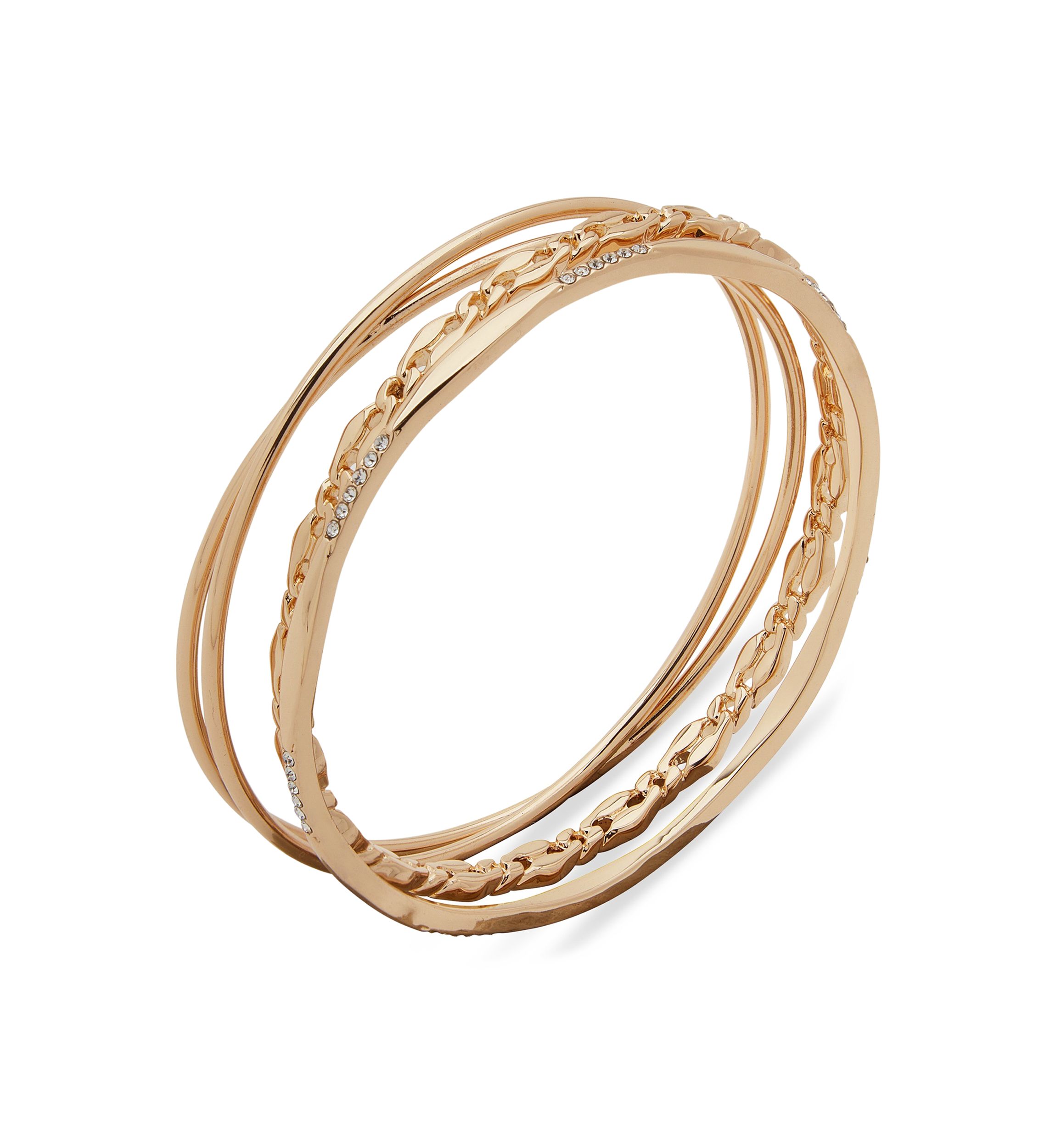 Crystal Bangle Bracelets Set