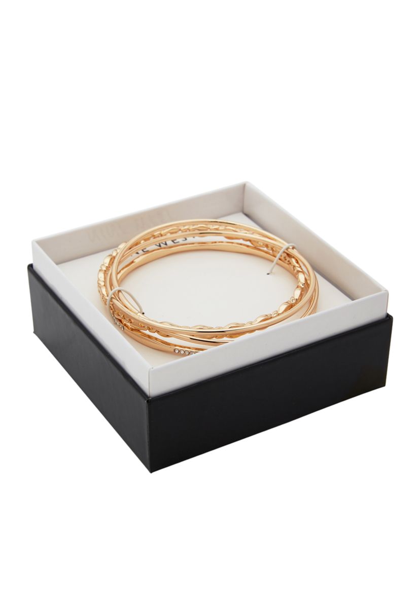 Crystal Bangle Bracelets Set