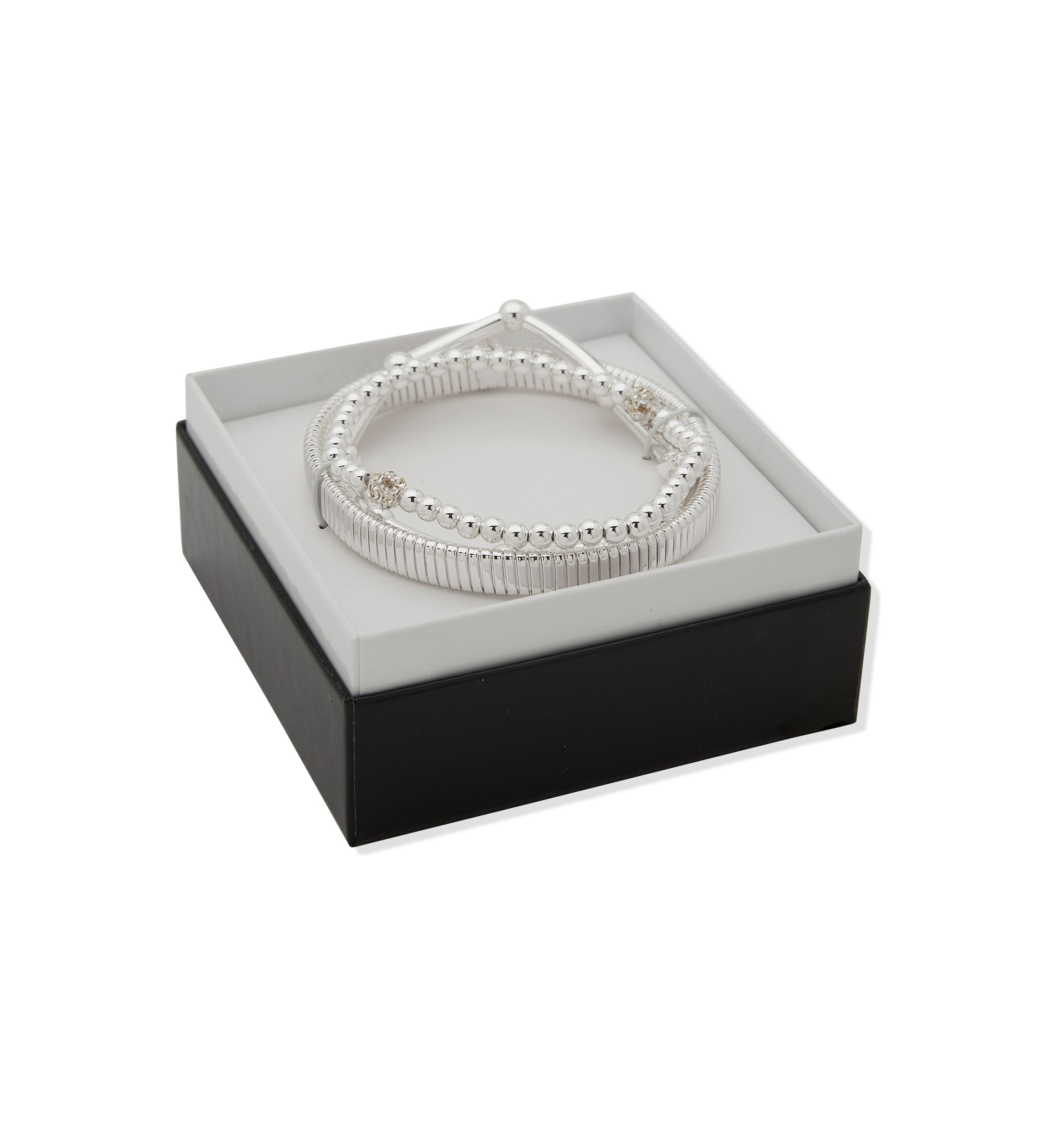Crystal Pavé Stretch Bracelets Set