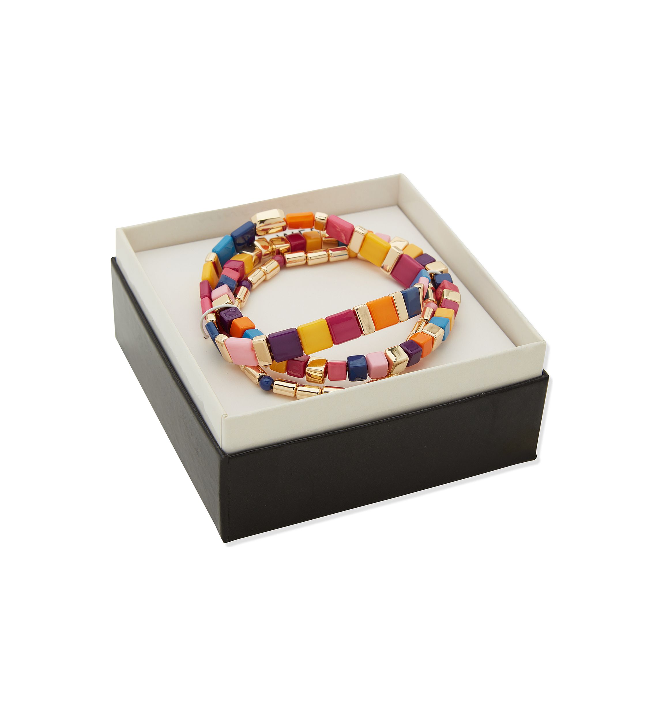 Multi Beaded Stretch Bracelet Set