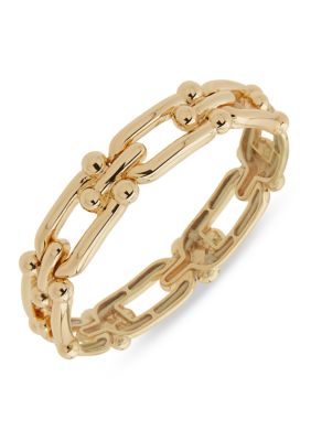 Gold Tone Chain Stretch Bracelet