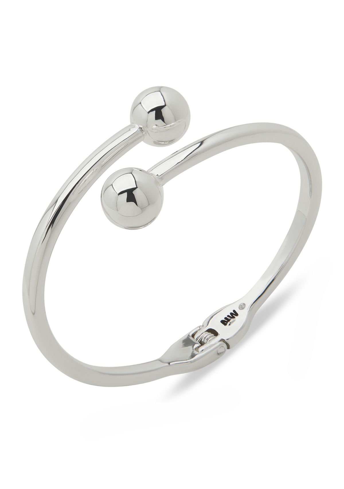 Silver Tone Sphere Cuff Bracelet