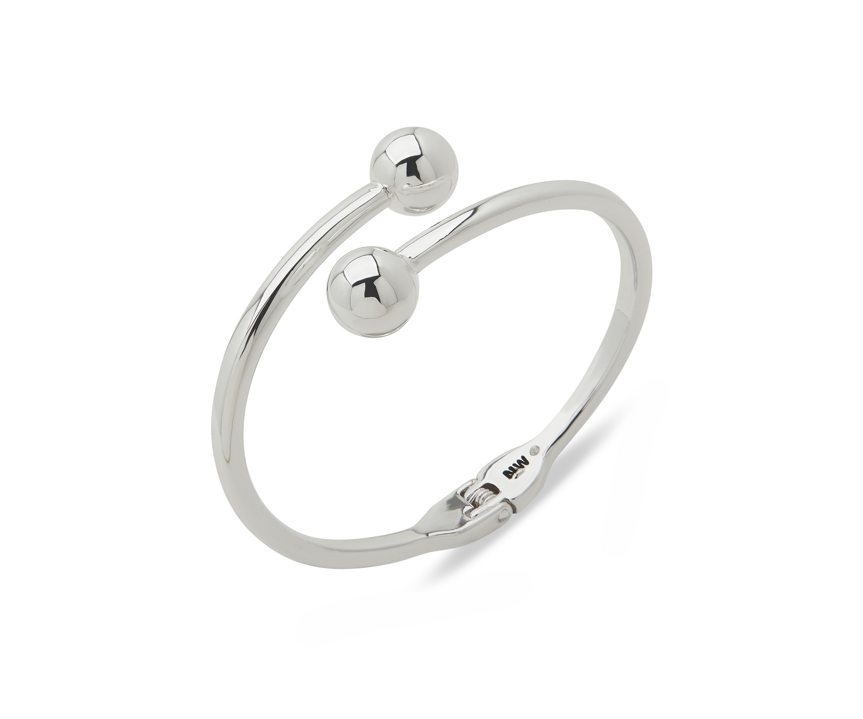 Silver Tone Sphere Cuff Bracelet