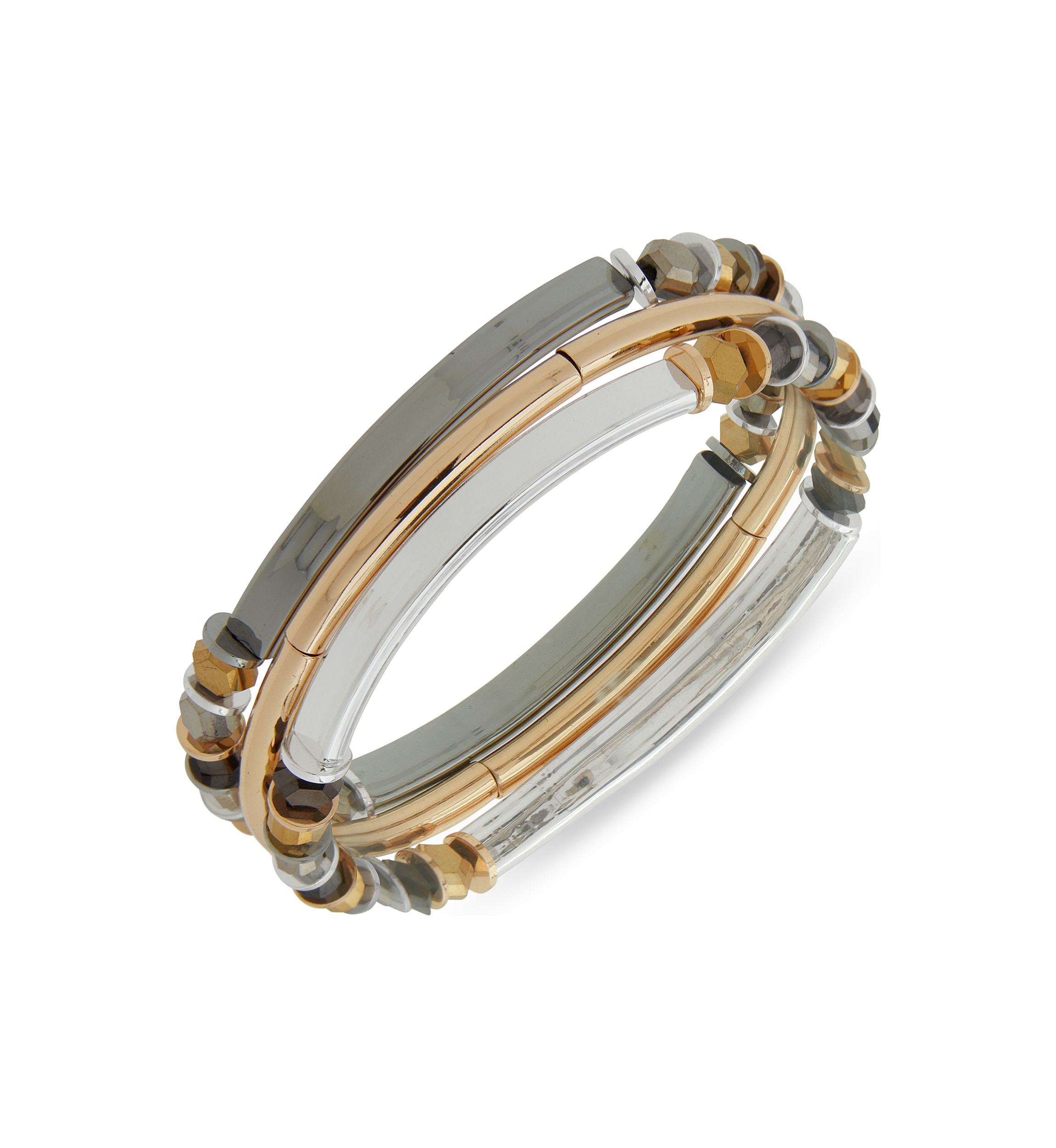 Tri Tone Multi Stretch Bracelet Set