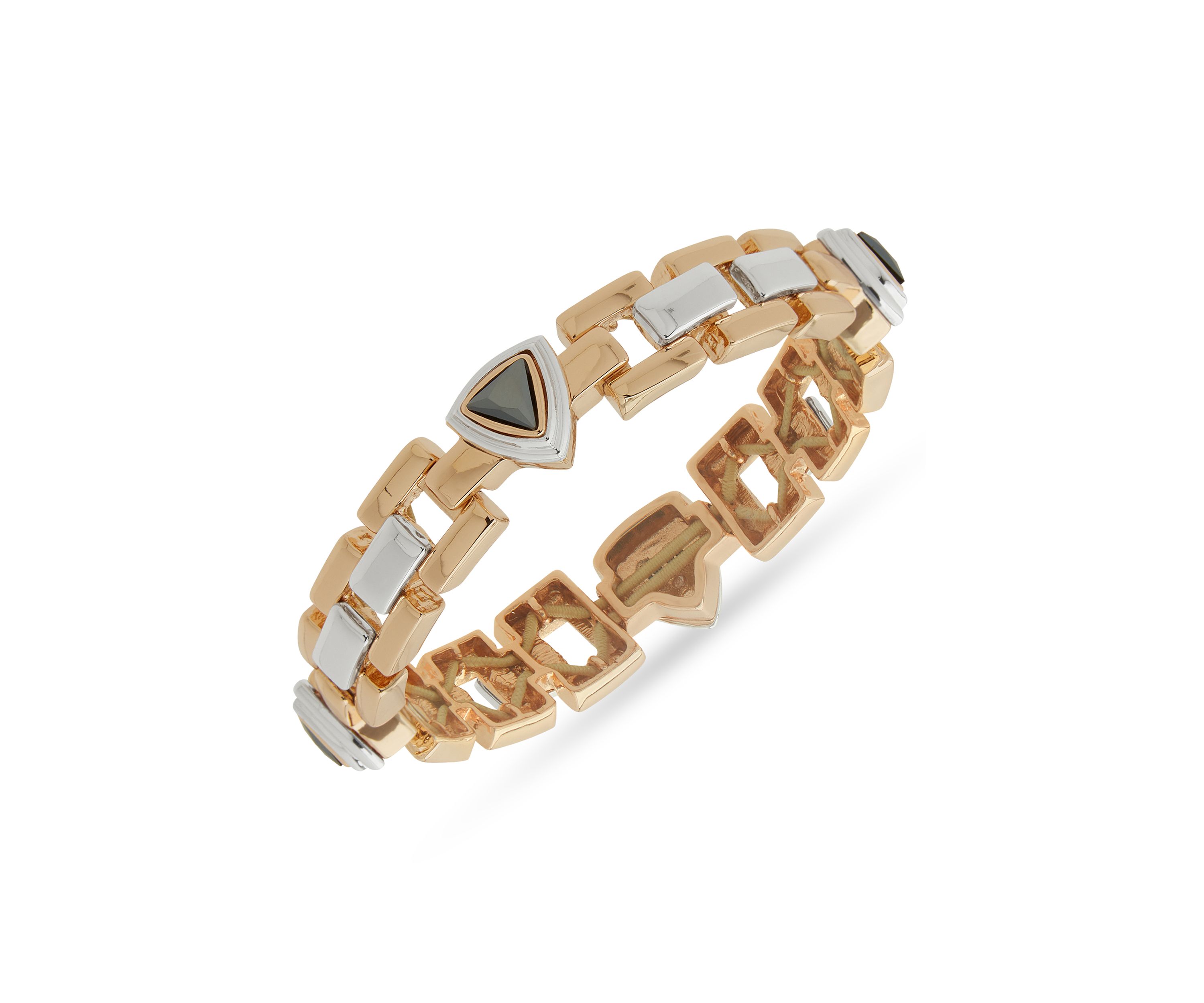 Tri Tone Emblem Stretch Bracelet