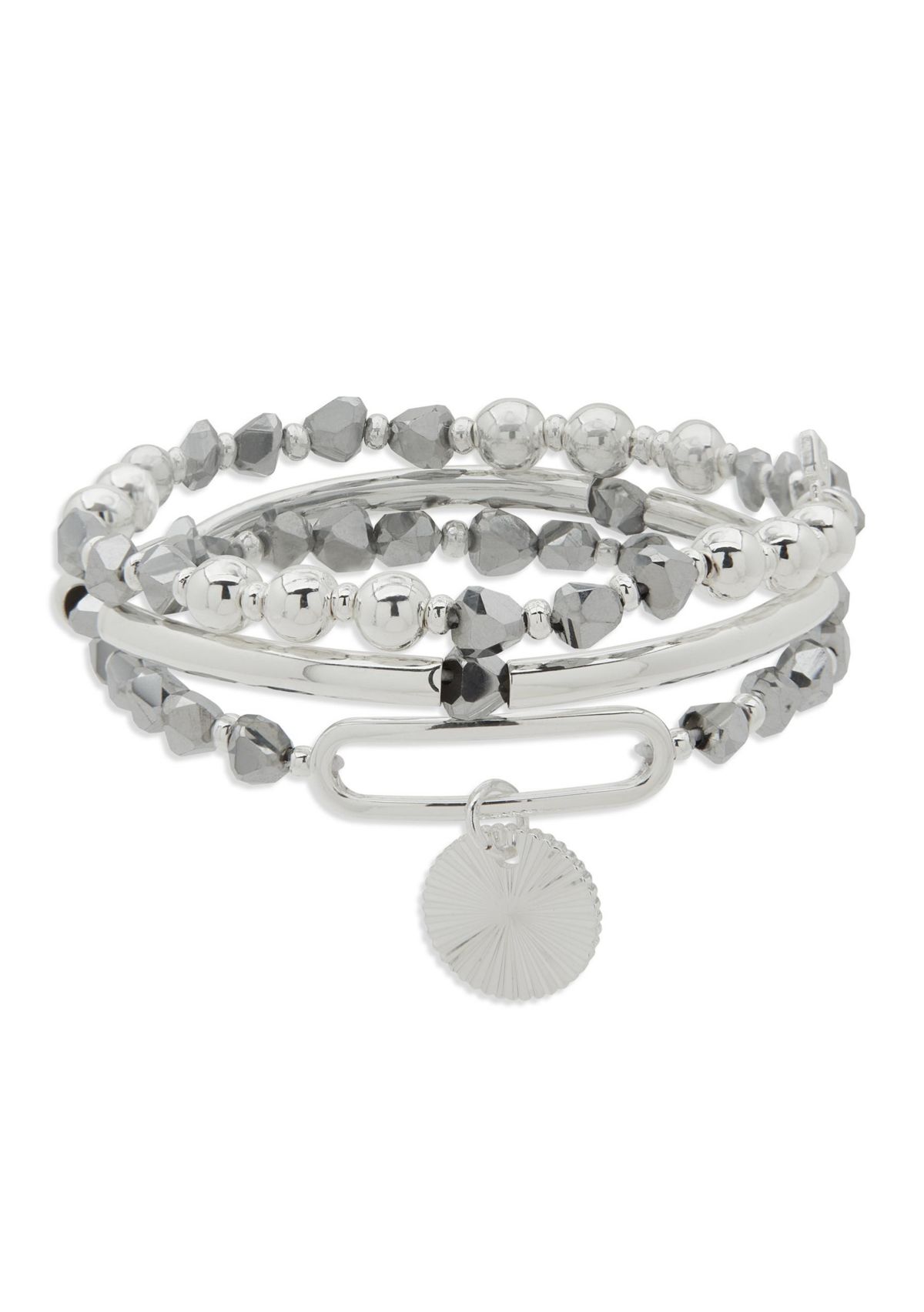 Triple Row Beaded Stretch Bracelet Set