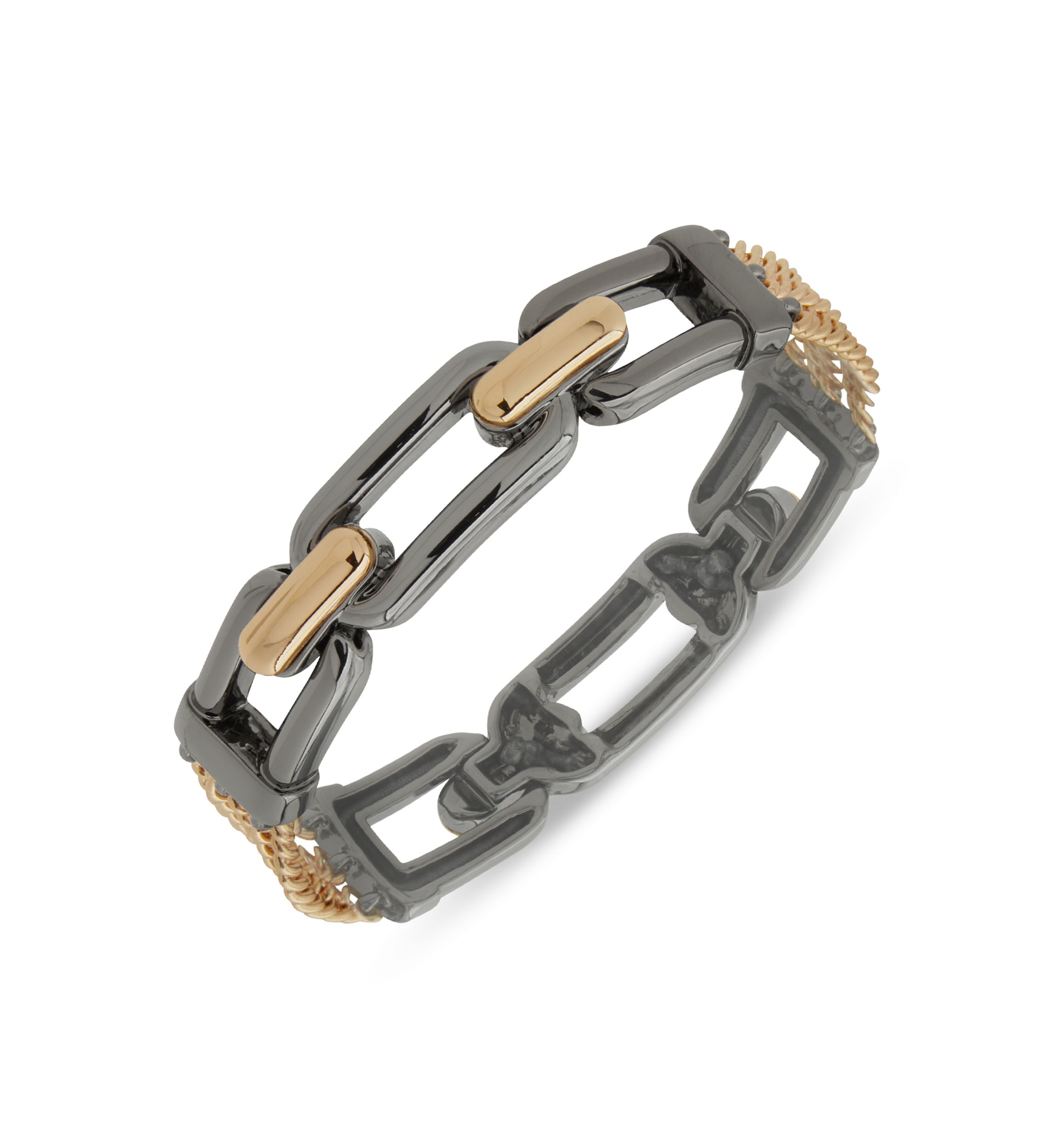 Two Tone Multi Link Semi Stretch Bracelet