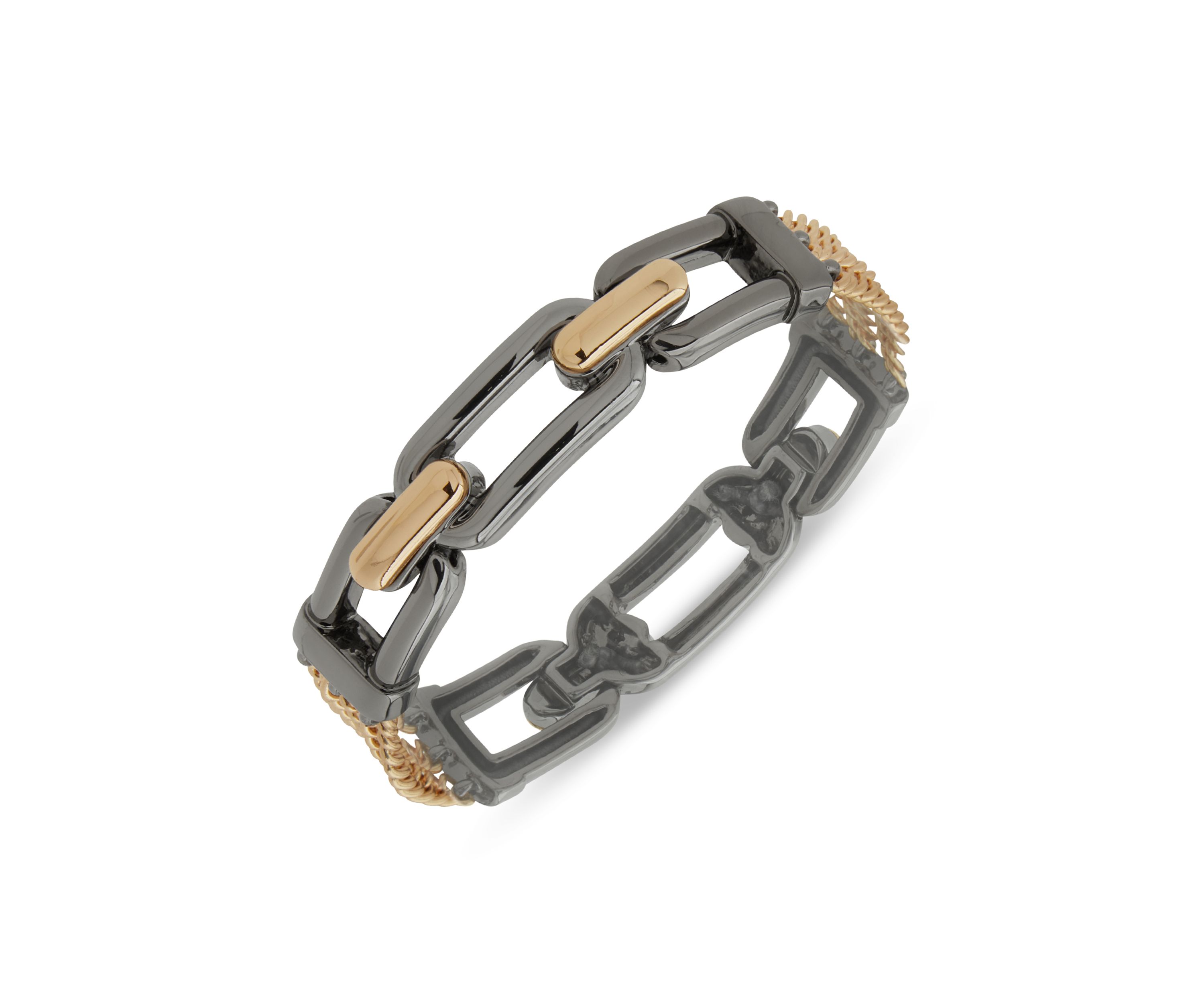 Two Tone Multi Link Semi Stretch Bracelet