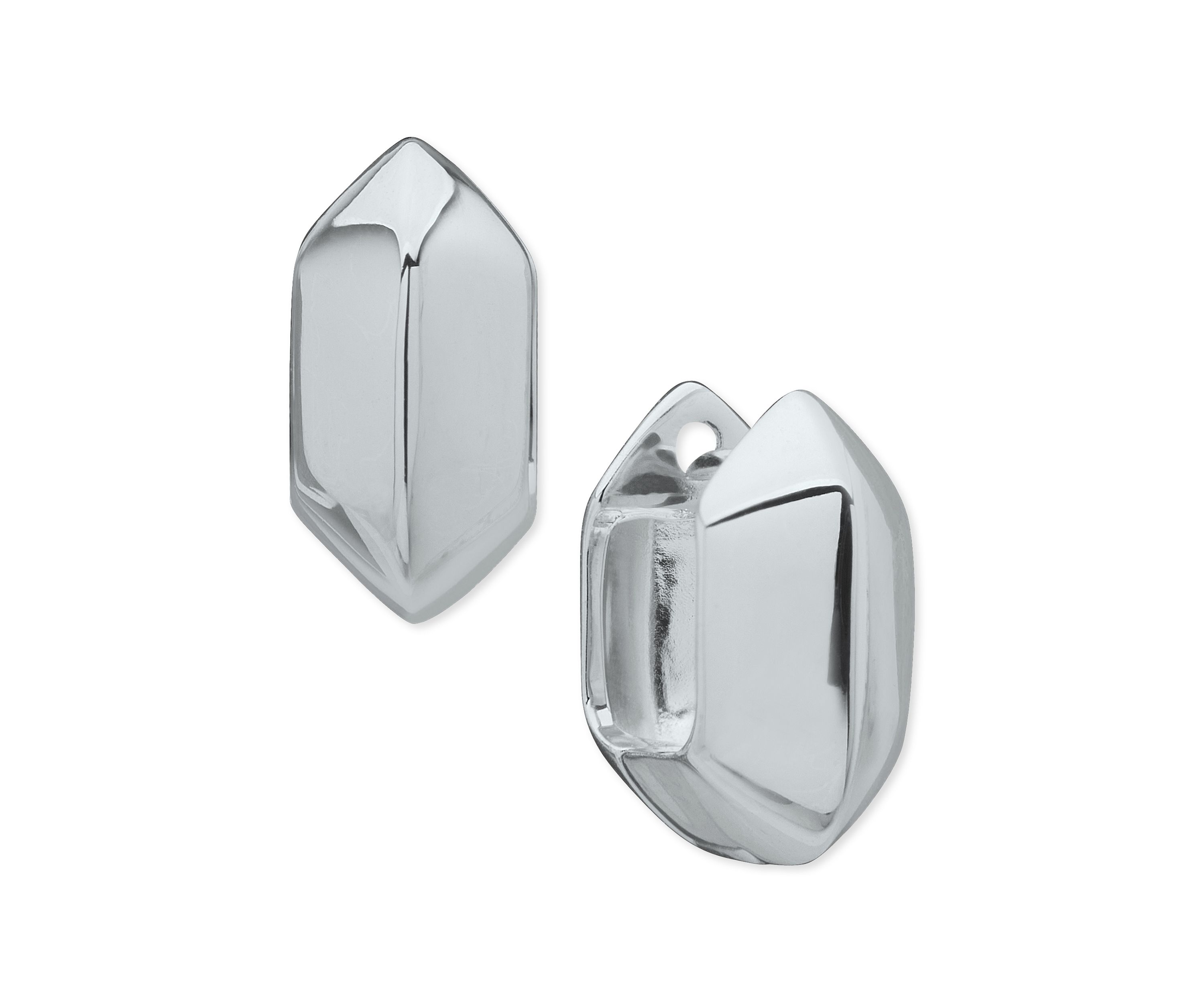 Silver Tone 16 Millimeter Round Huggie Hoop Earrings