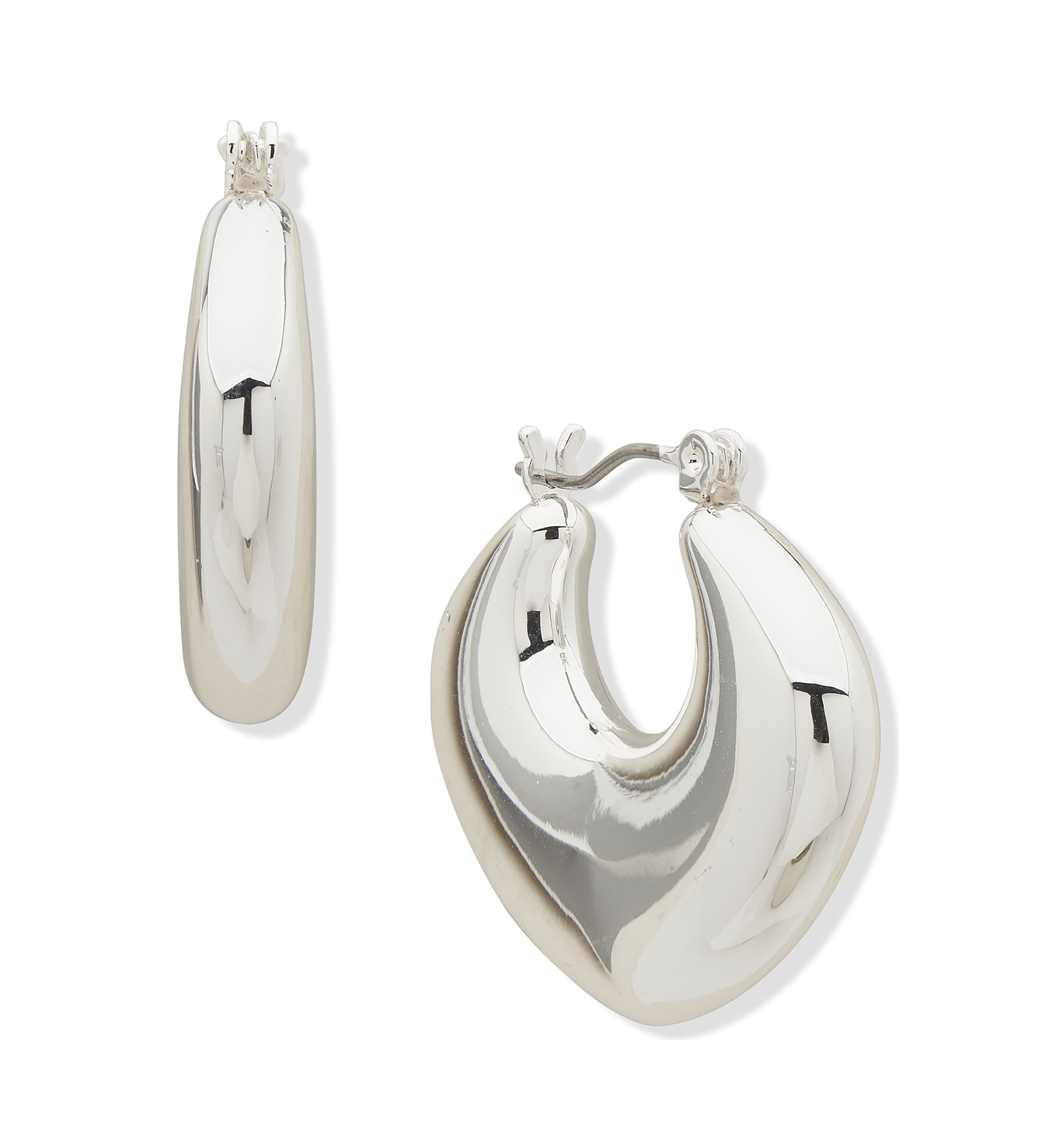 28 Millimeter Thick Click Top Hoop Earrings