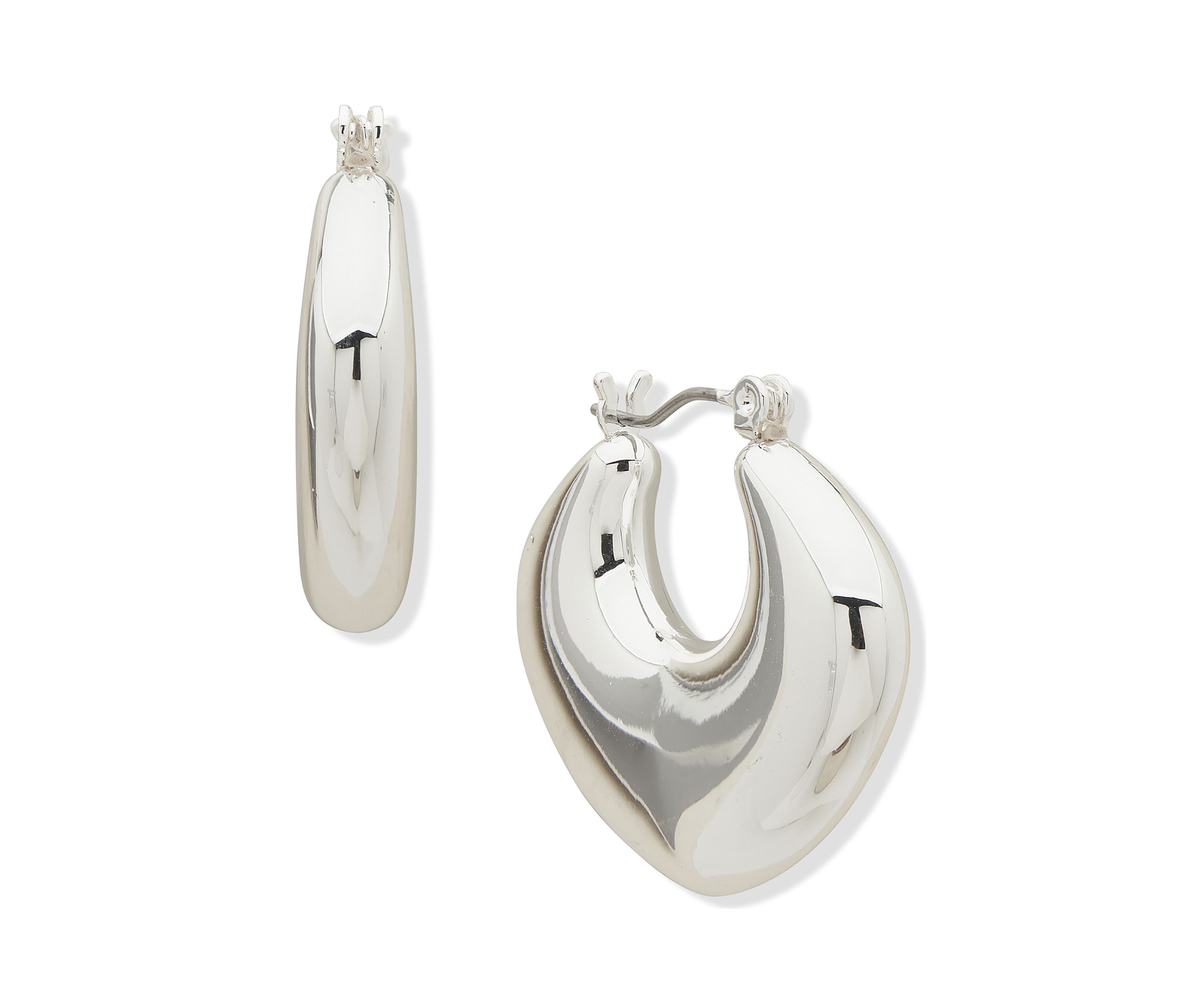 28 Millimeter Thick Click Top Hoop Earrings