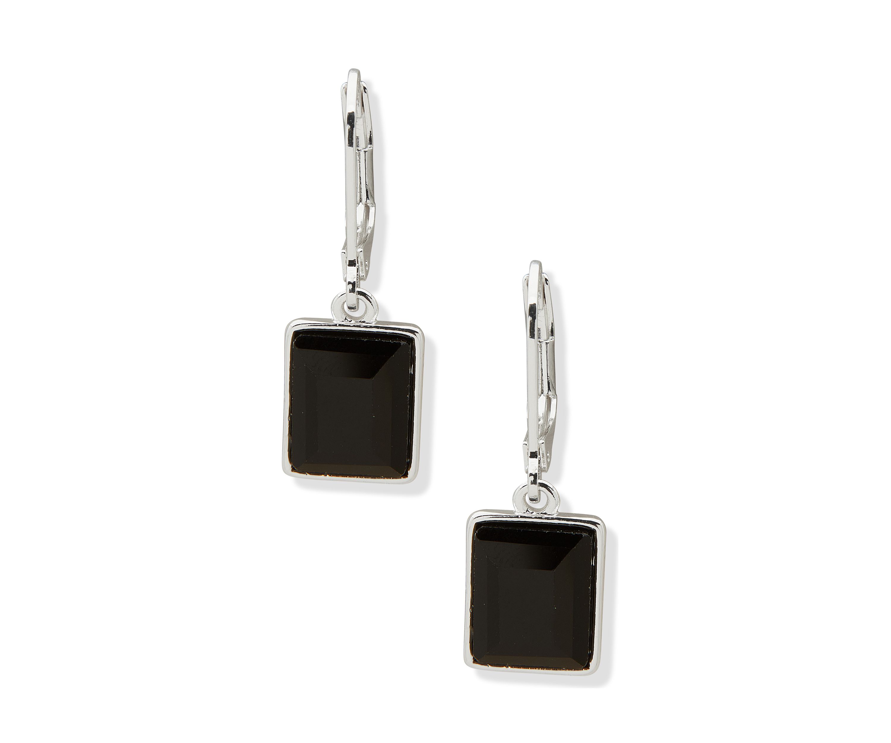 Square Stone Drop Earrings