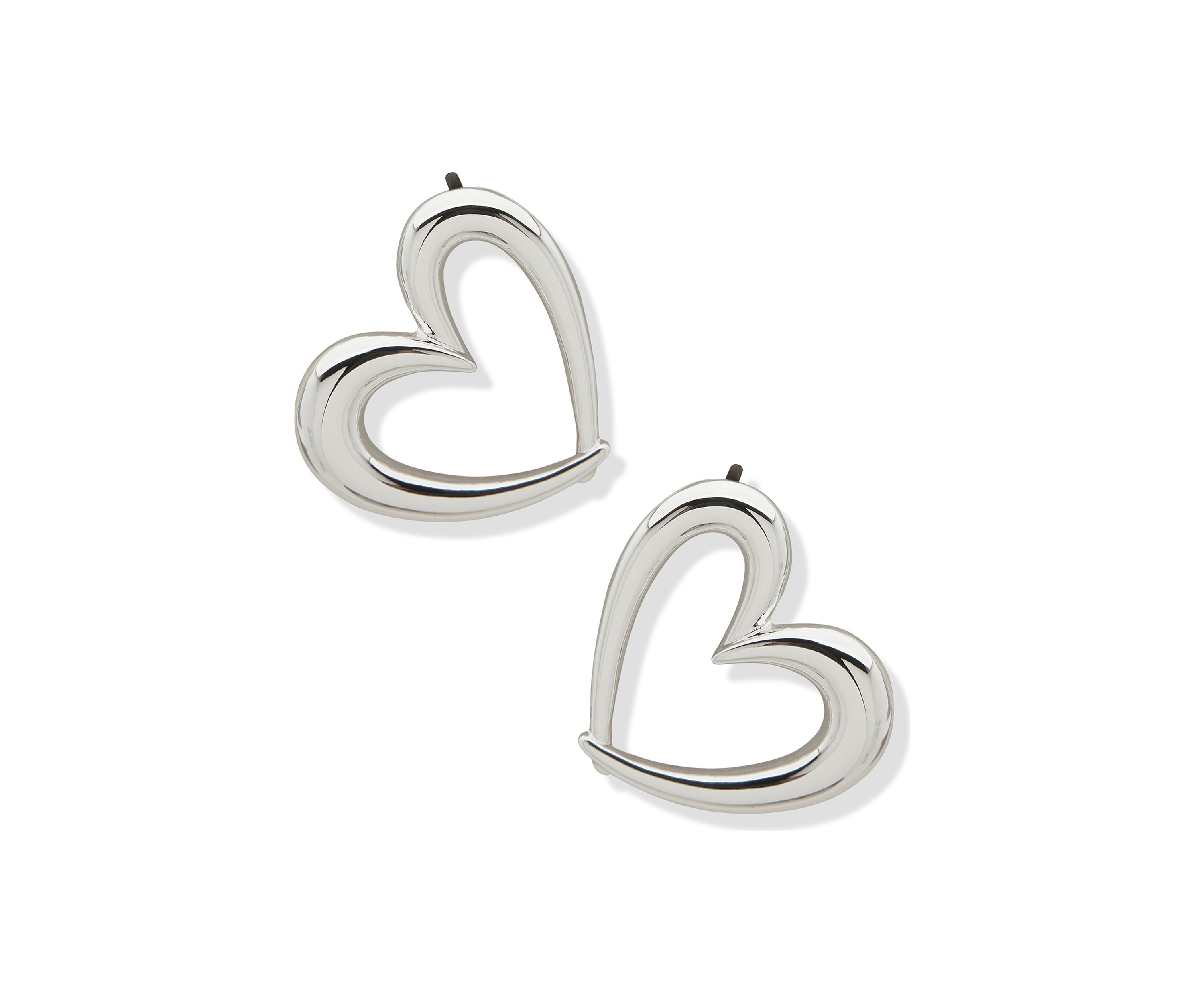 Puffy Heart Stud Post Earrings