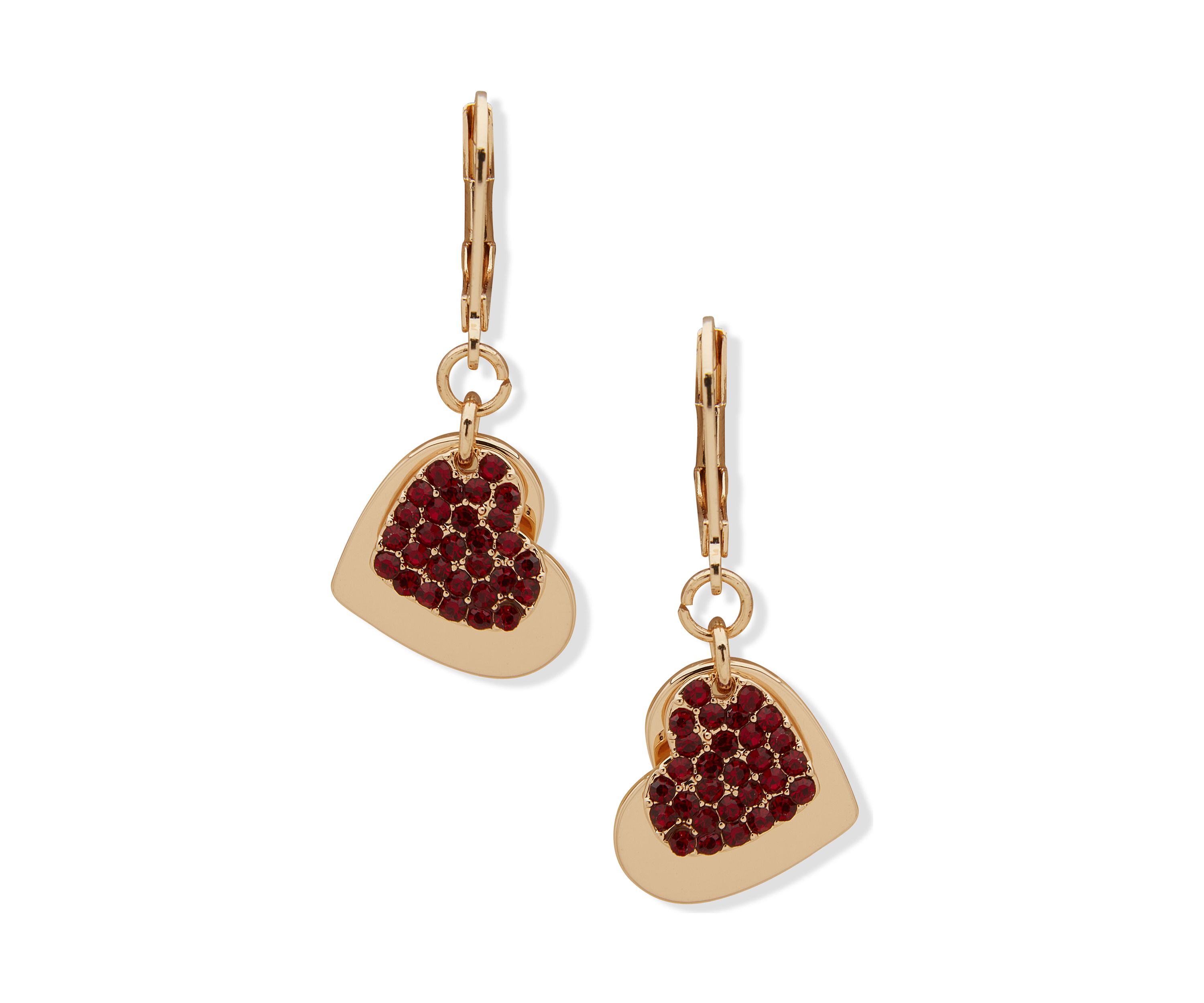 Heart Drop Leverback Earrings